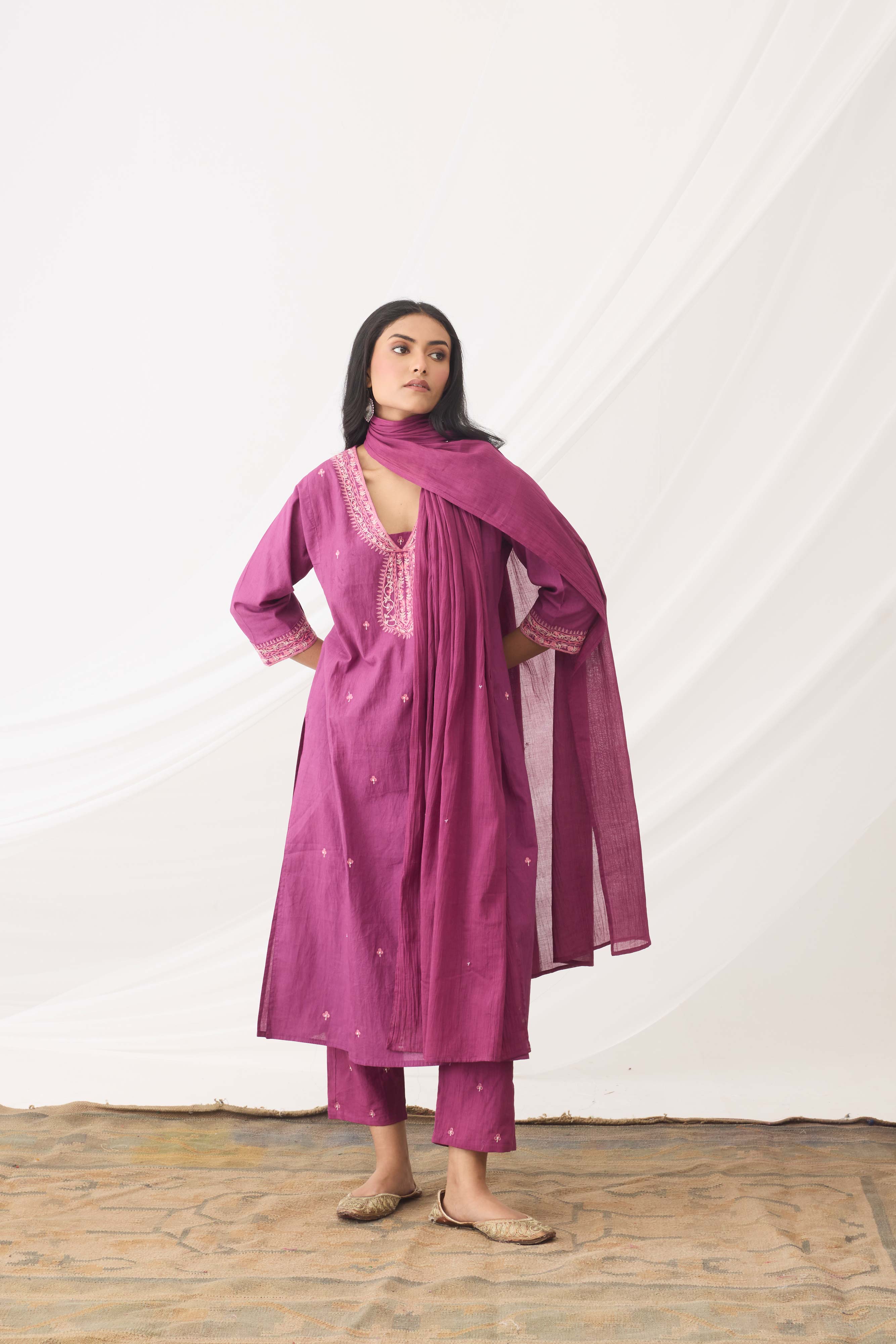 Dienne Dupatta Purple (9963491426603)