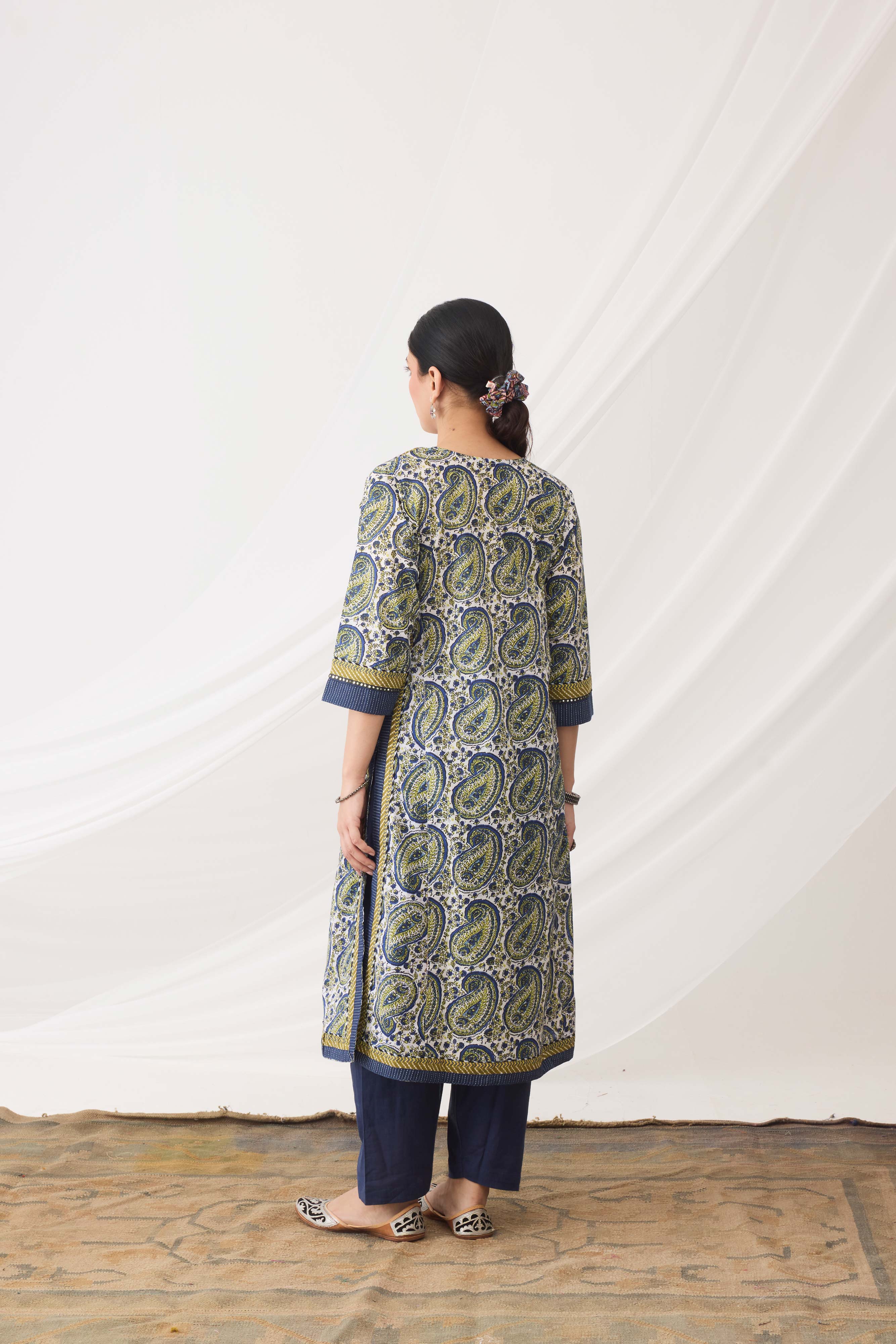 Anu Kurta White Blue (9963988877611)