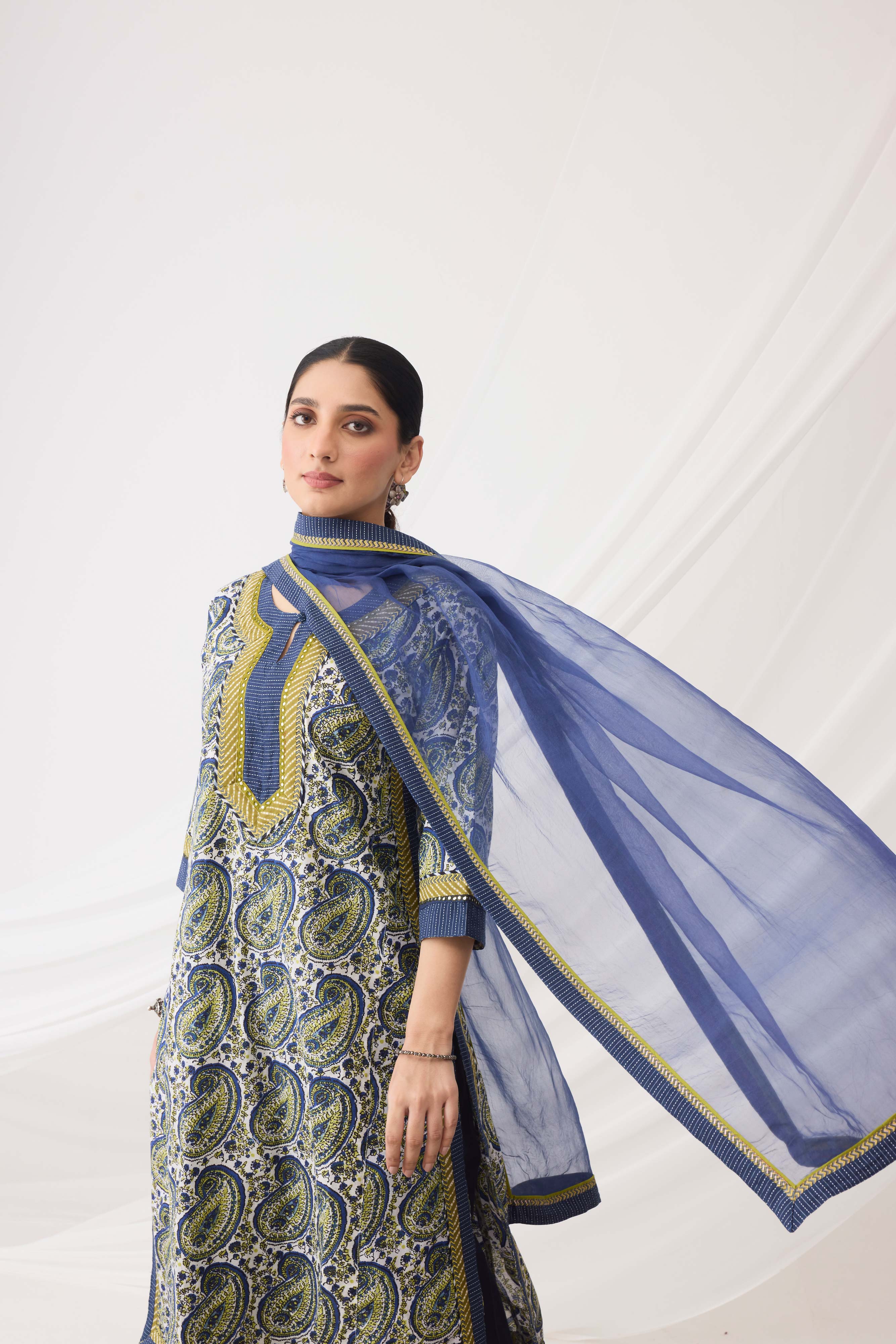 Medh Dupatta Blue (9963993137451)