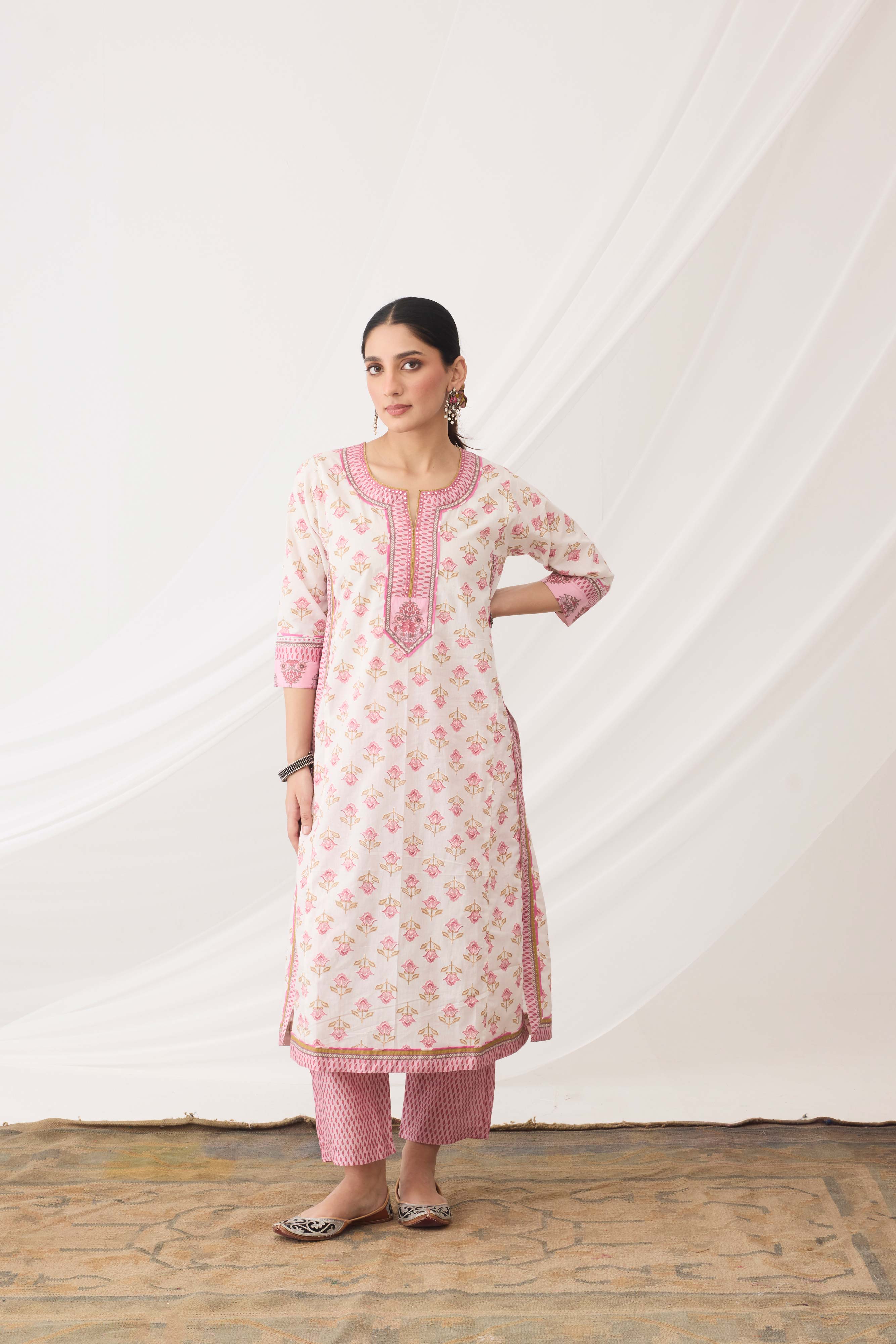 Anu Kurta Cream Blush Pink (9967424045355)