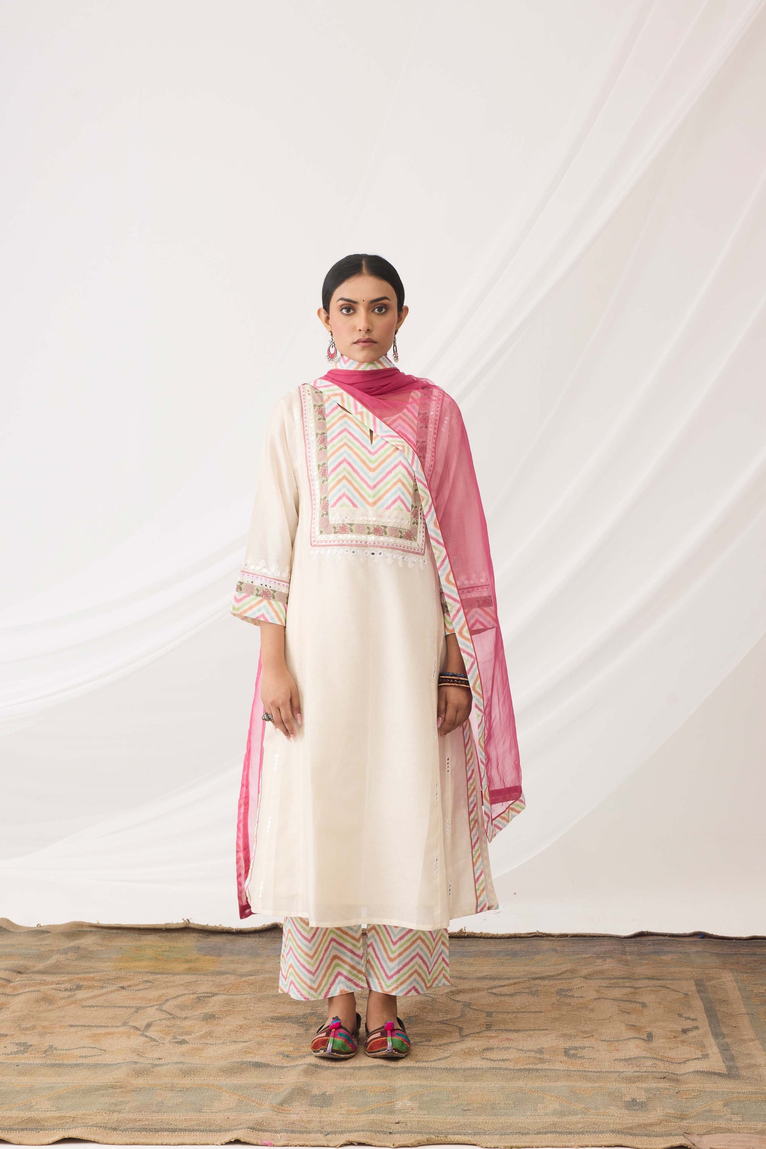 Medh Dupatta Light pink (9965562298667)