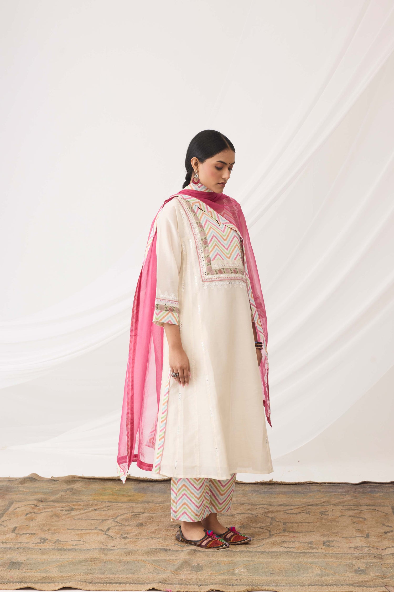 Medh Dupatta Light pink (9965562298667)