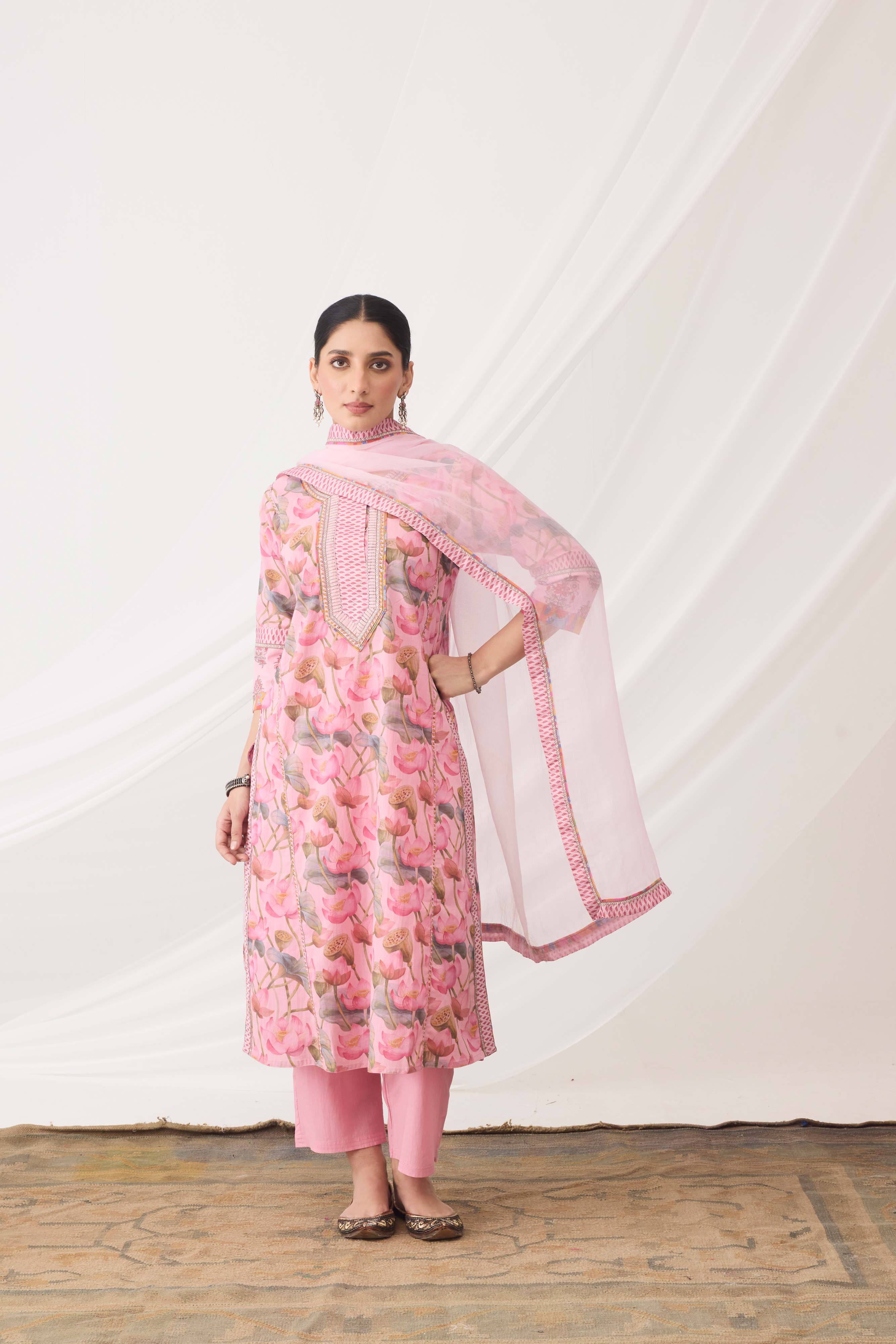Medh Dupatta Light  Pink (9966439661867)