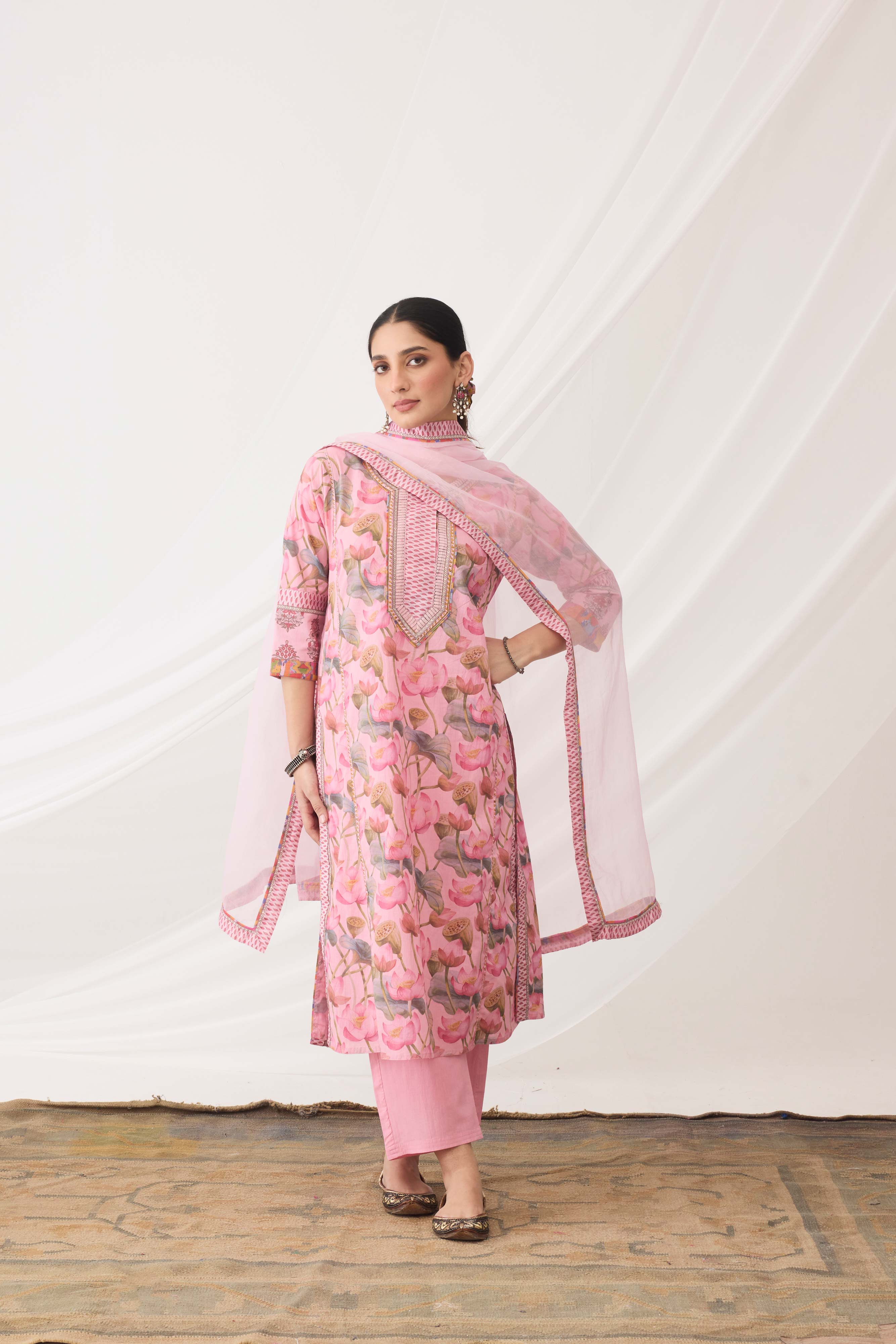 Medh Dupatta Light  Pink (9966439661867)