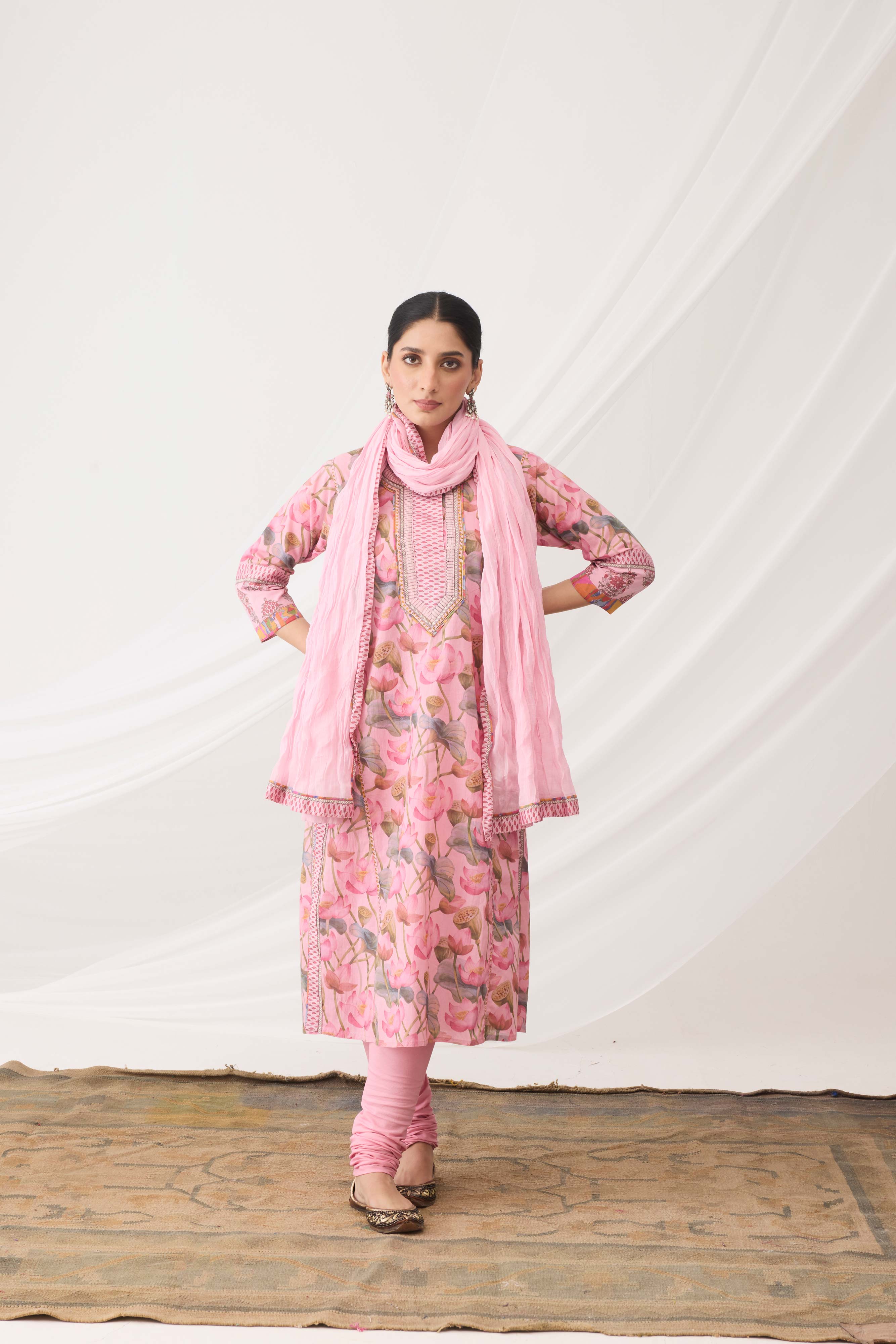 Rozana Dupatta Light Pink (9966425506091)