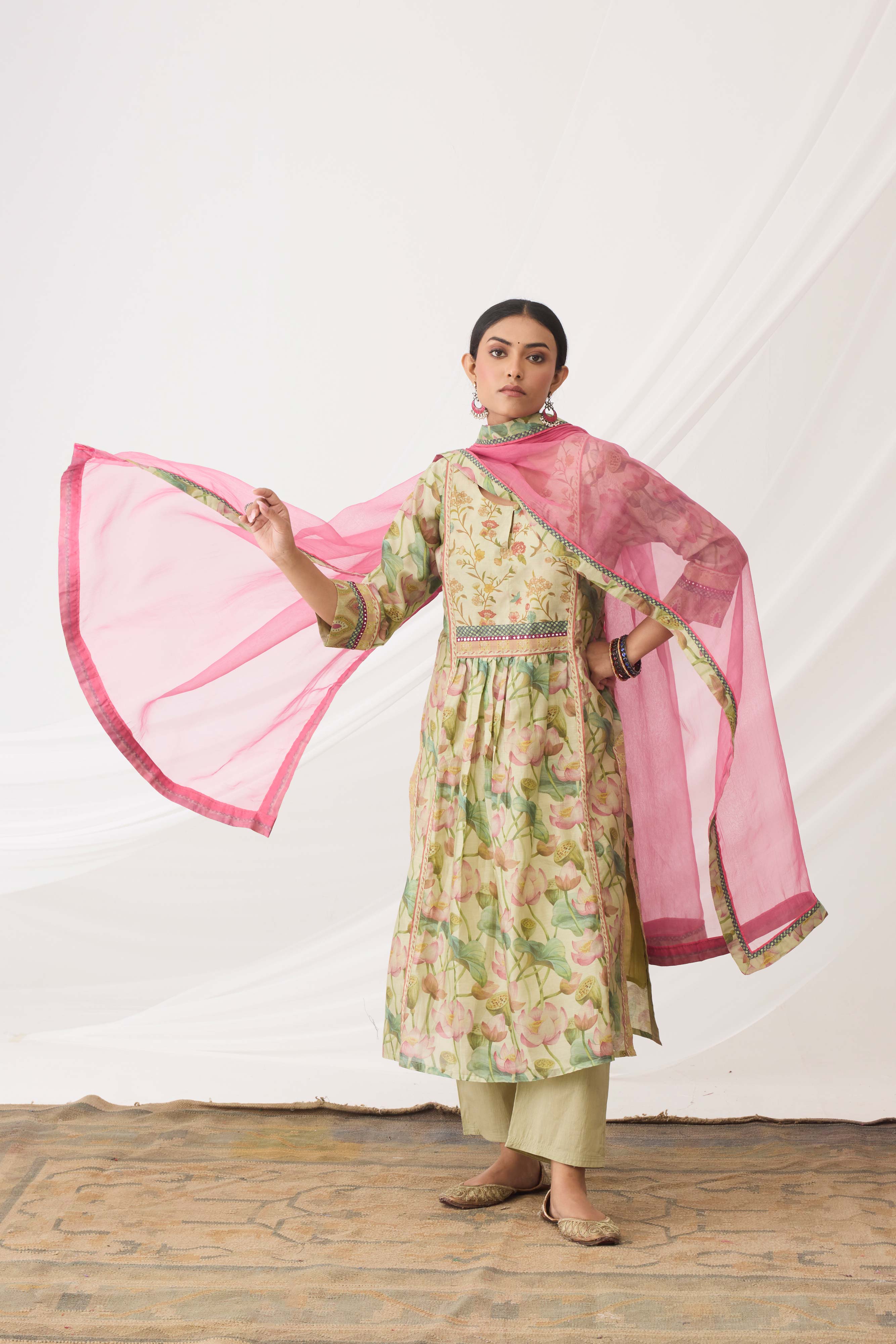 Banjara Kurta Pista Green Pink (9964002836779)