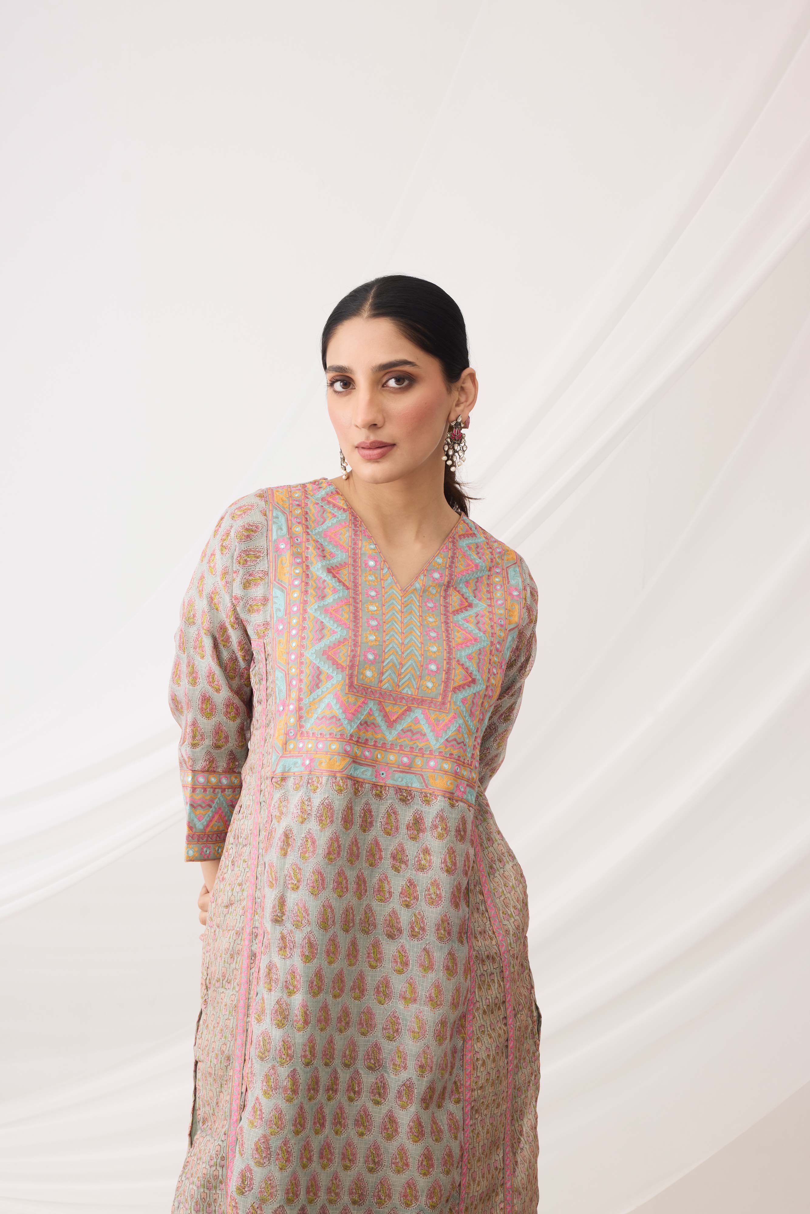 Tulsi Kurta Turquoise Pink (9963479531819)