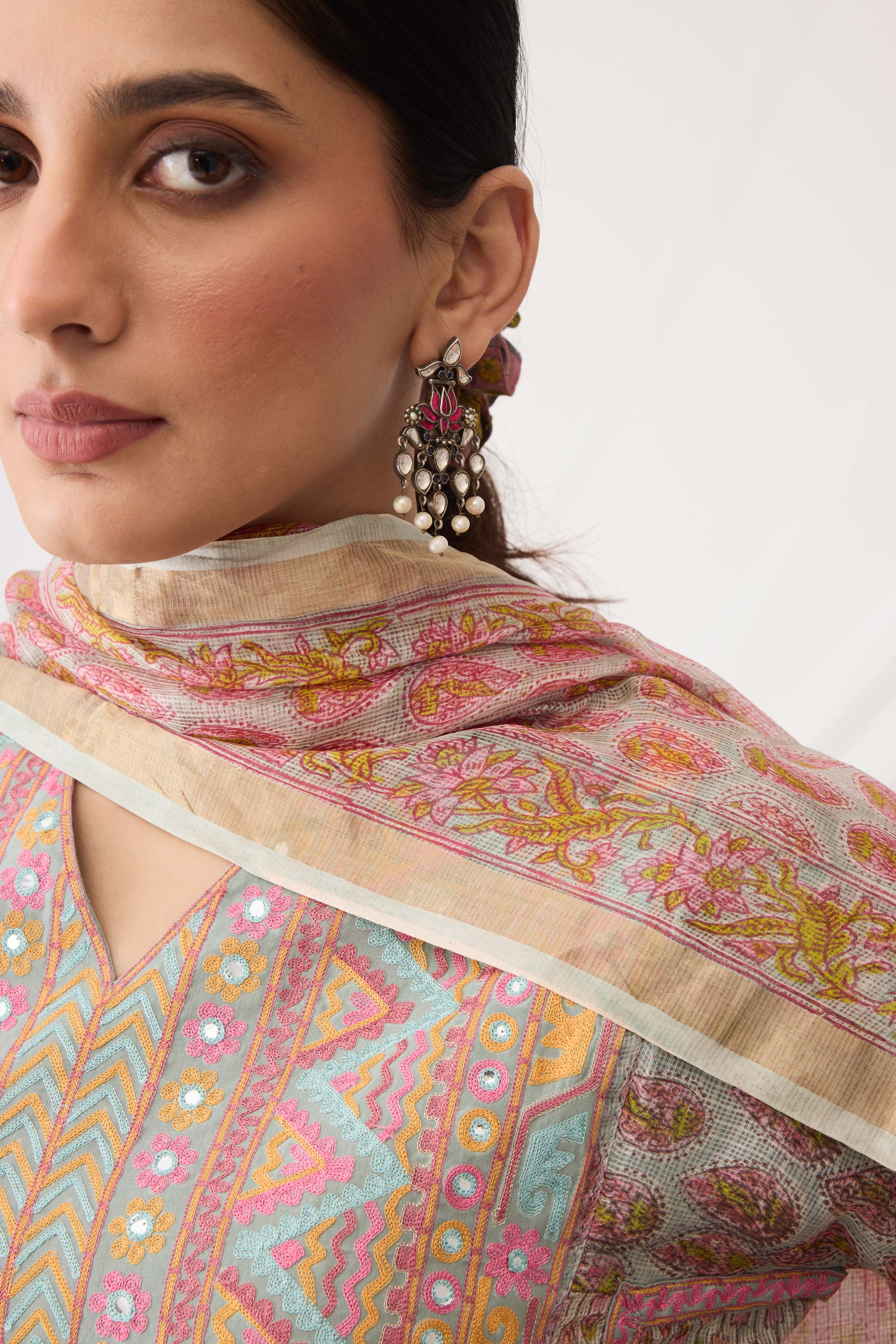 Tulsi Kurta Turquoise Pink (9963479531819)