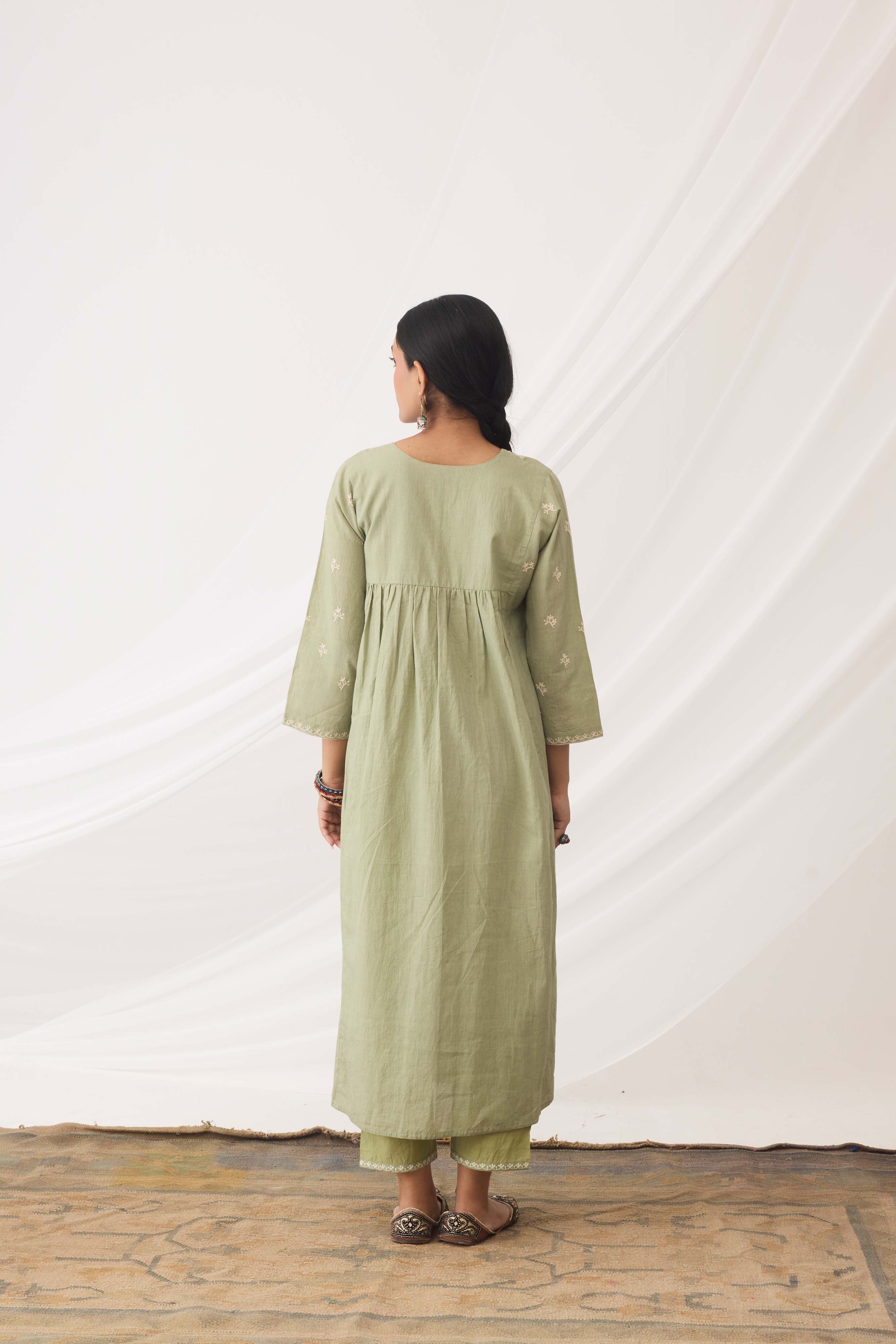 Meera Kurta Pista Green (9963482906923)