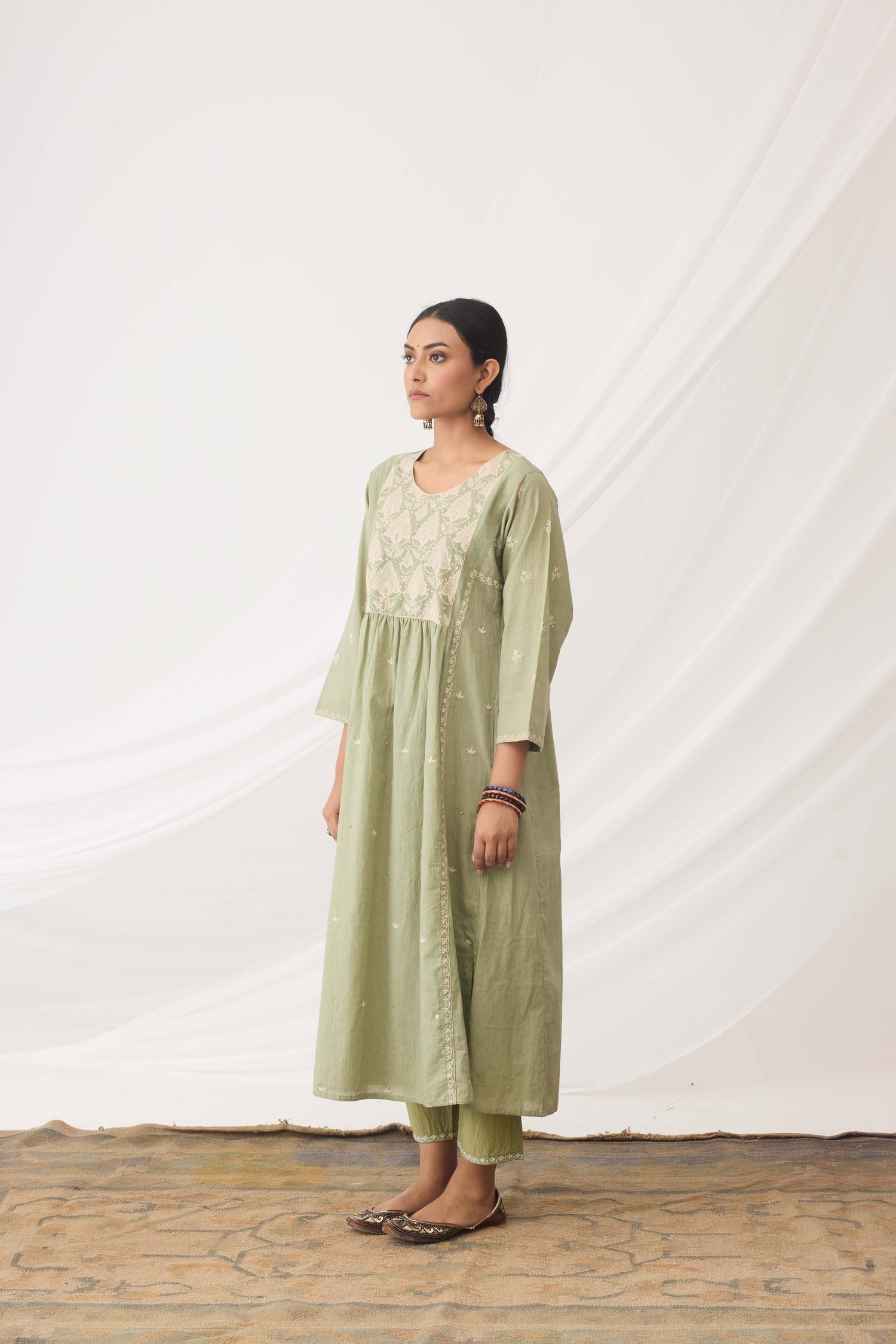 Meera Kurta Pista Green (9963482906923)