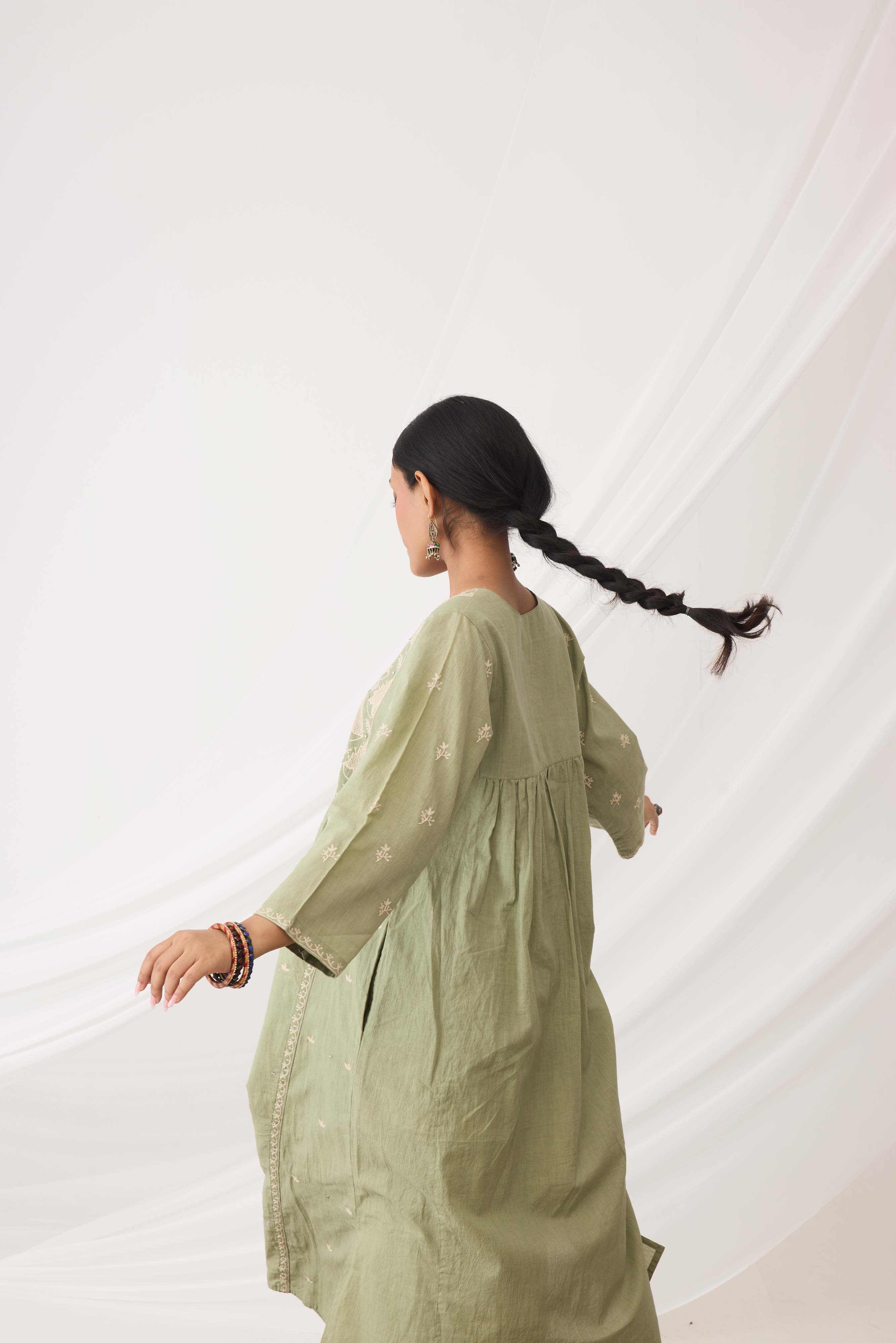 Meera Kurta Pista Green (9963482906923)