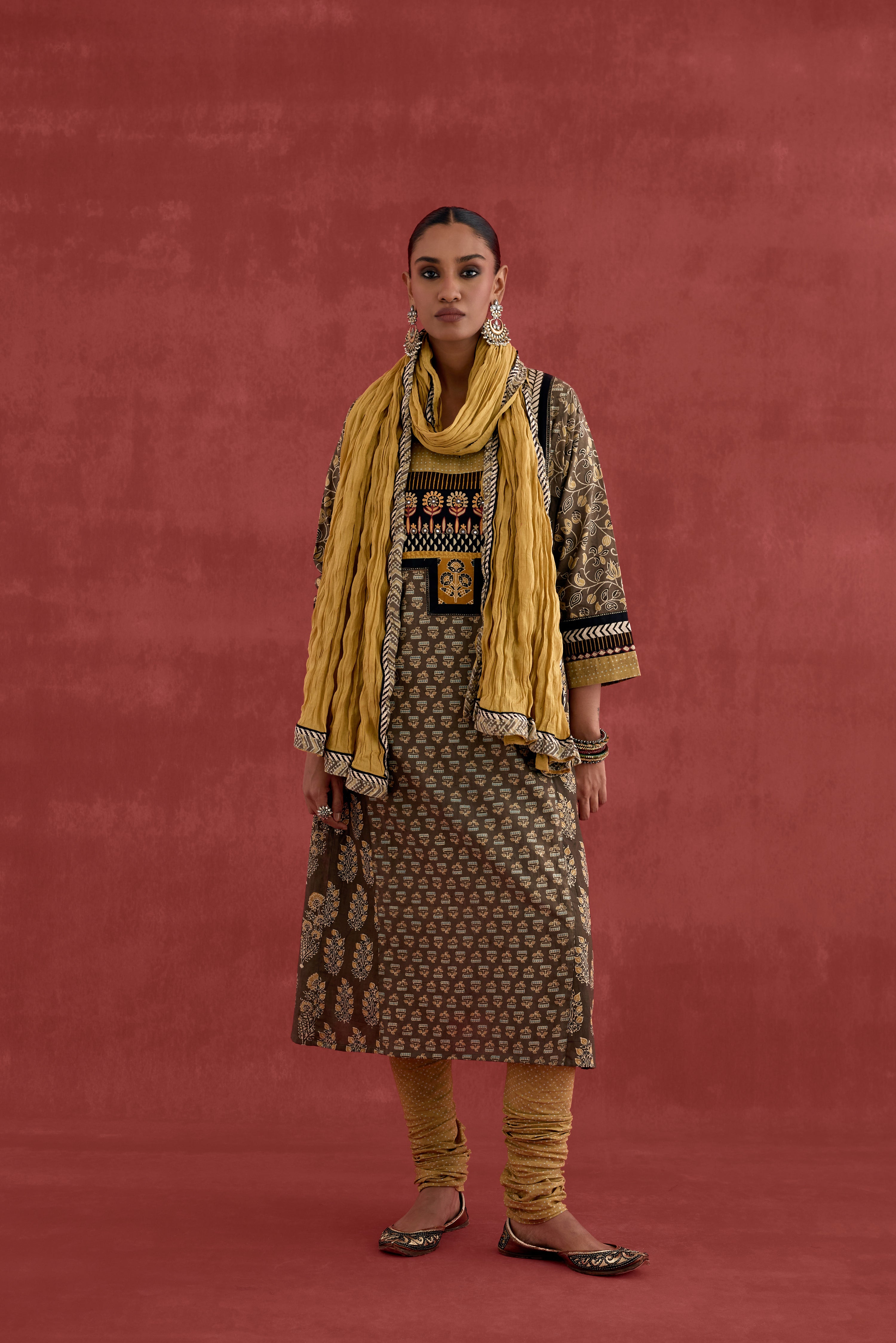Rozana Dupatta Ochre (10039428514091)