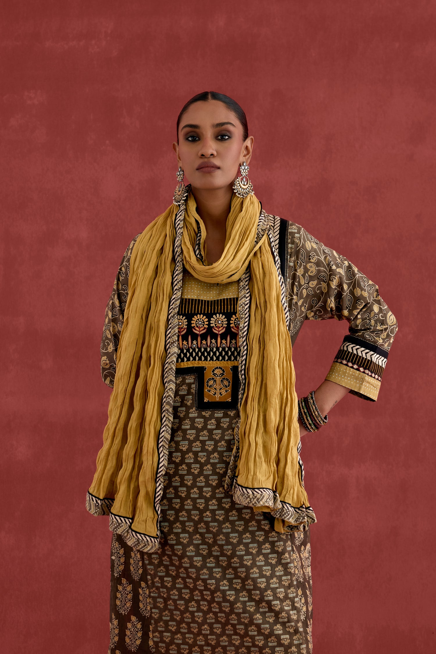 Rozana Dupatta Ochre (10039428514091)