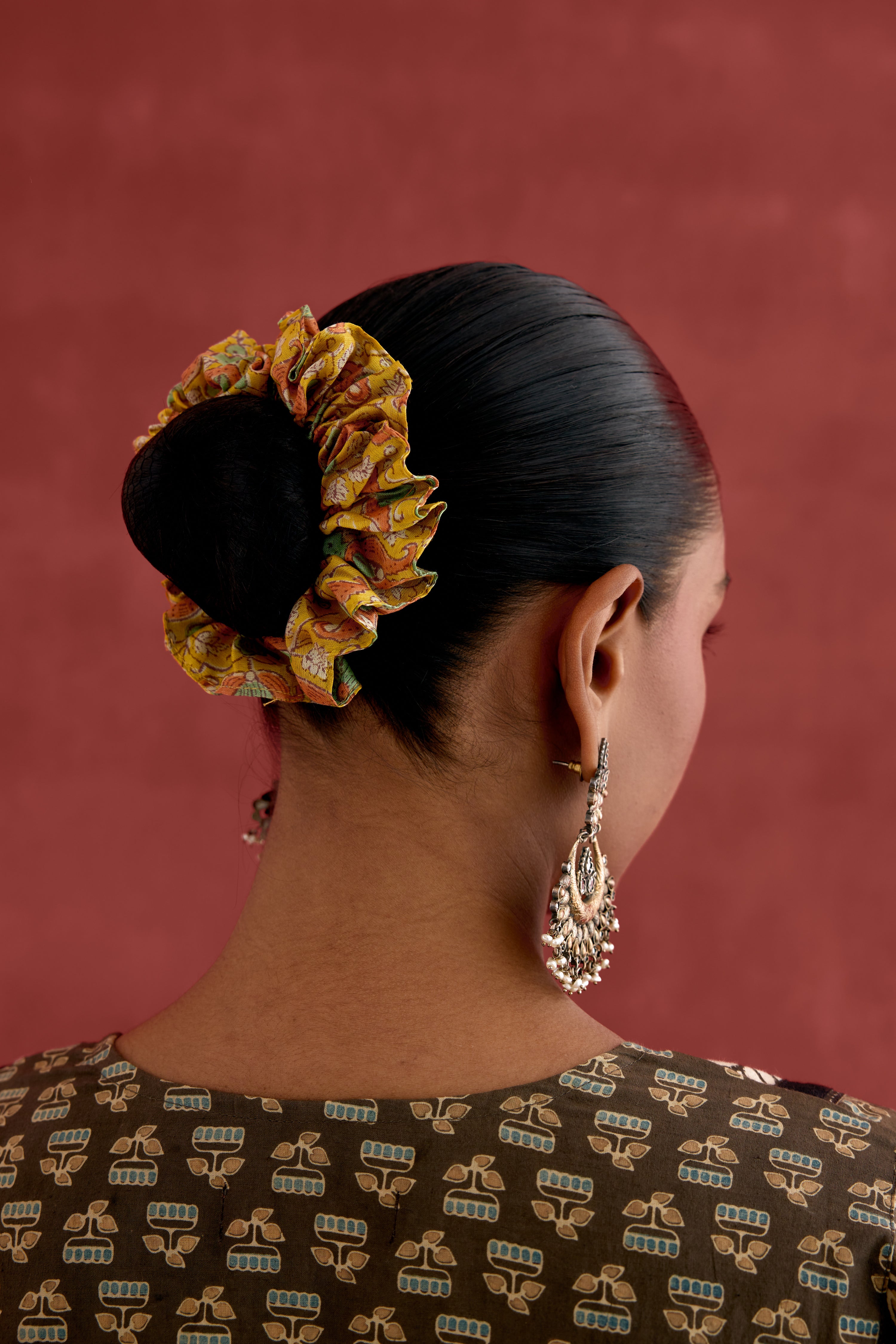 Scrunchy Printed Yellow (10040367972651)