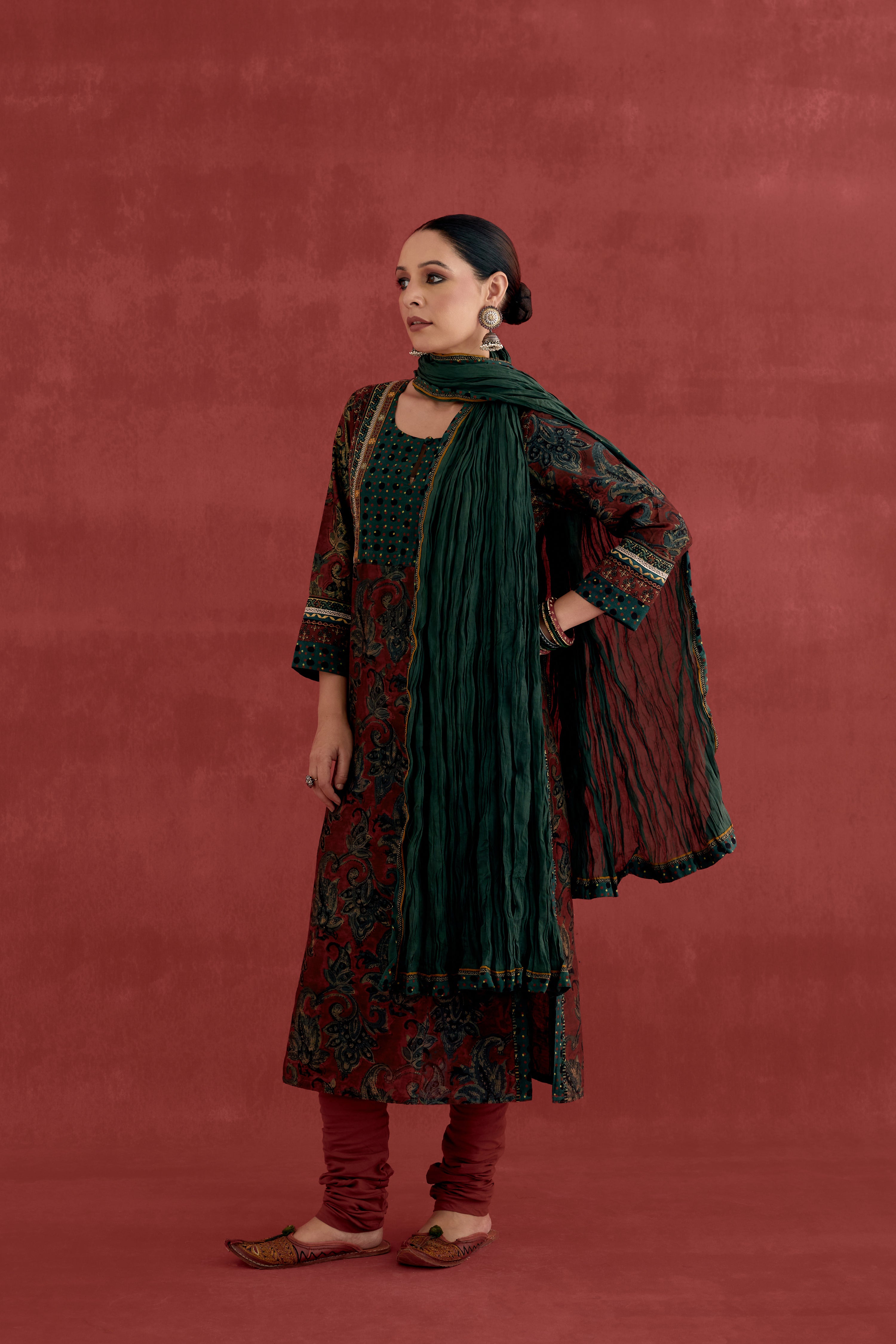 Rozana Dupatta Green (10040343822635)