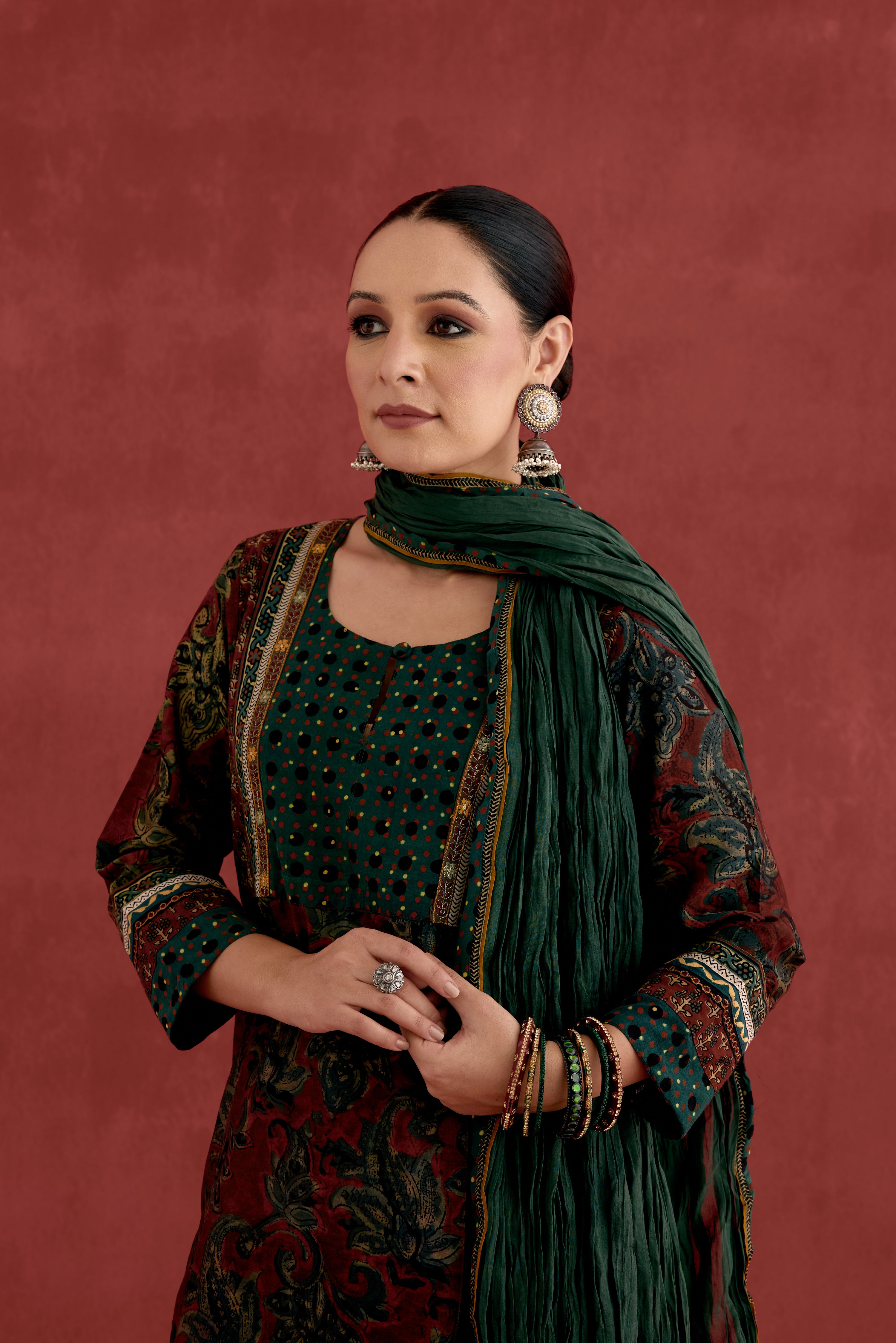 Rozana Dupatta Green (10040343822635)