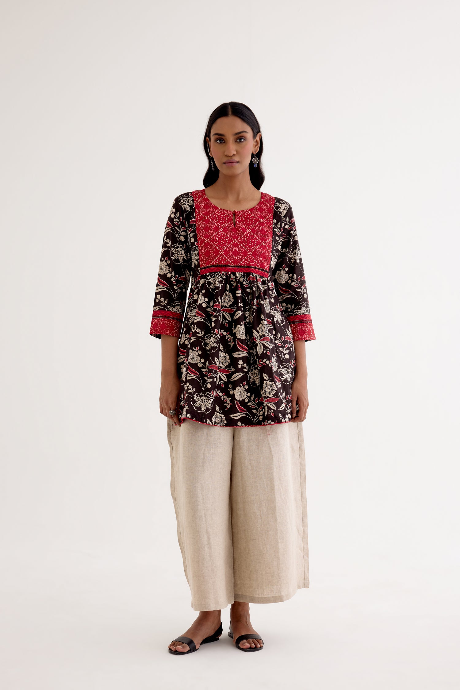 Banjara Kurti Black Off White (10040283365675)