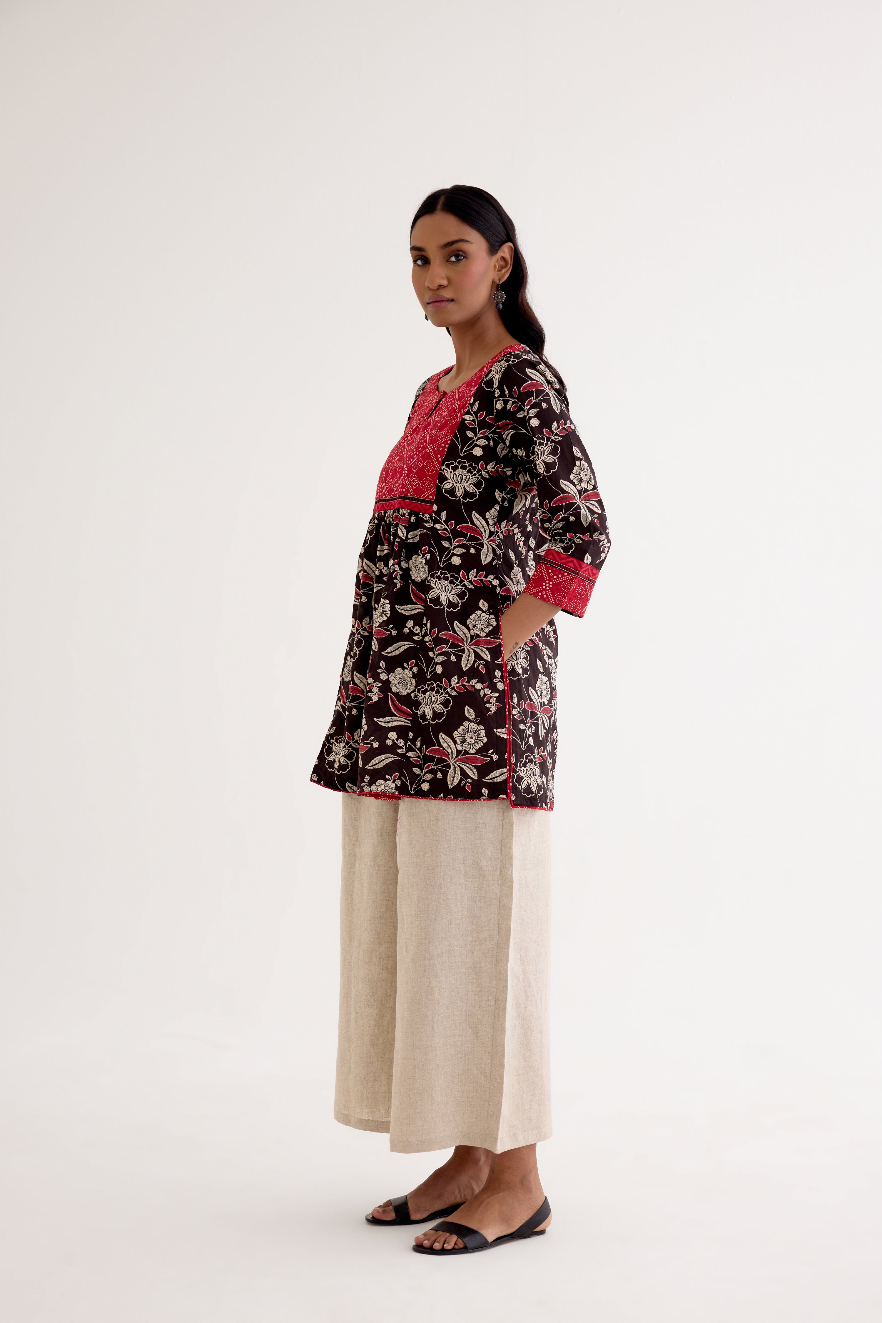 Banjara Kurti Black Off White (10040283365675)