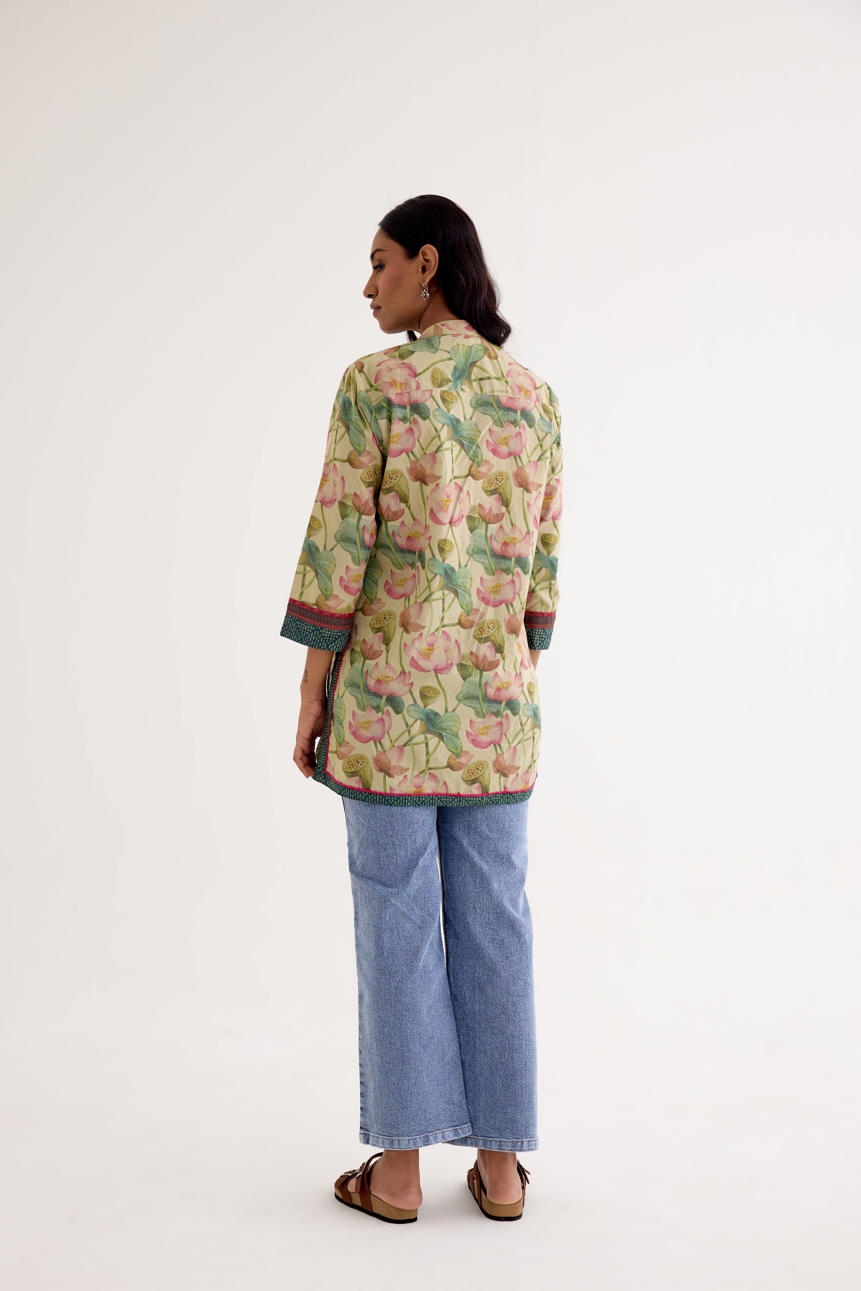 Rozana Ajrakh Kurti Blue (10049787986219)