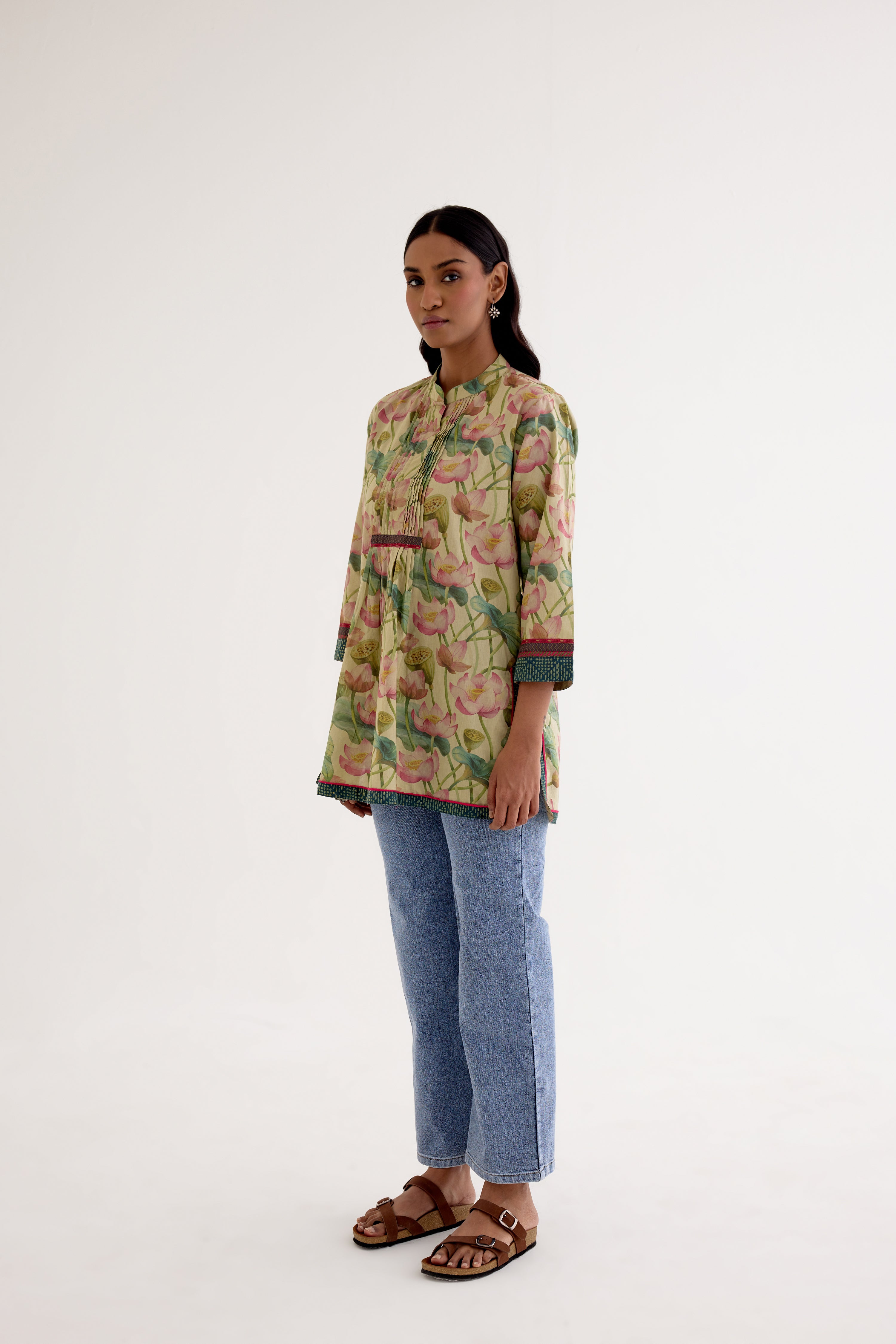 Rozana Ajrakh Kurti Blue (10049787986219)