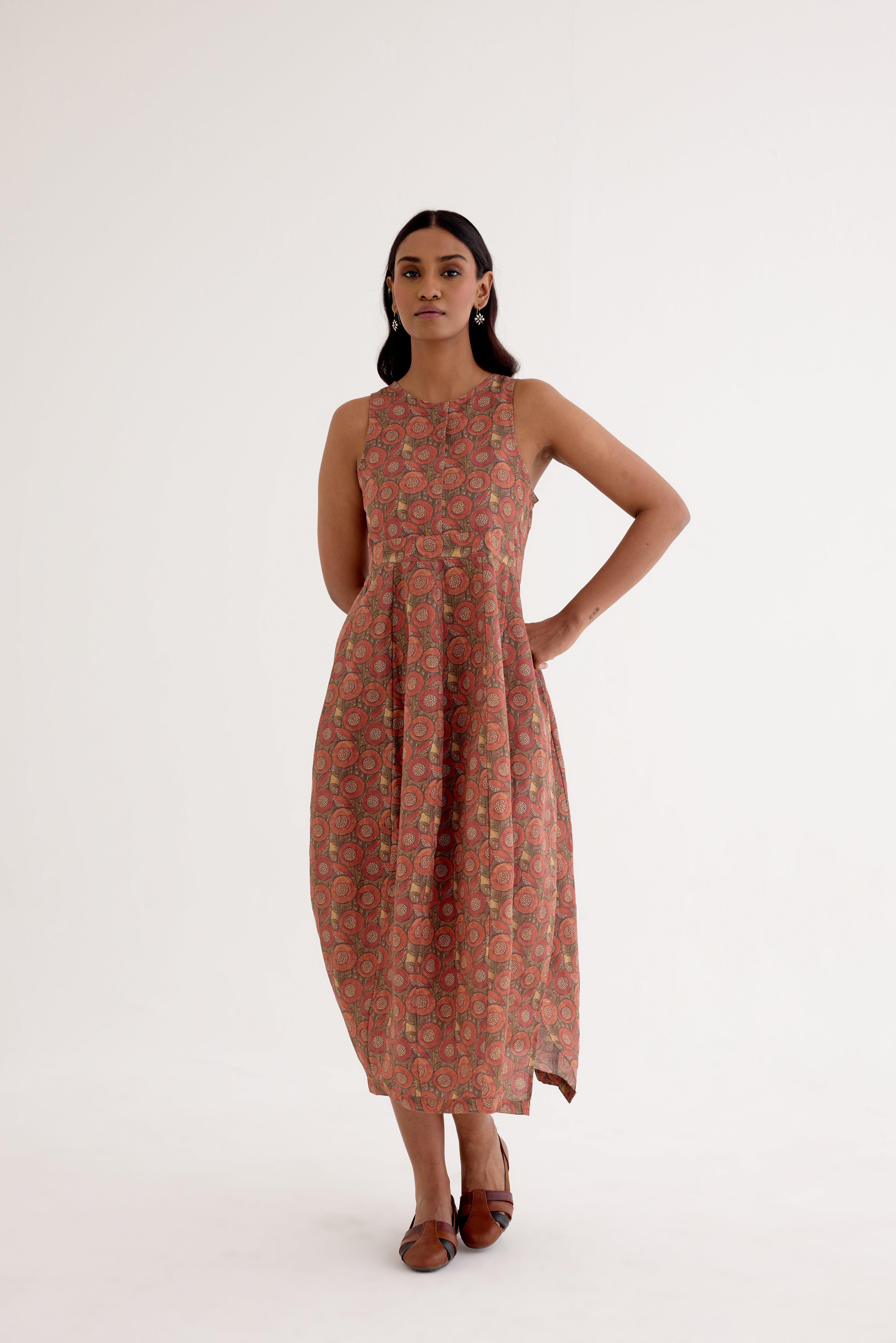 Balloon Dress Rust (10049785495851)