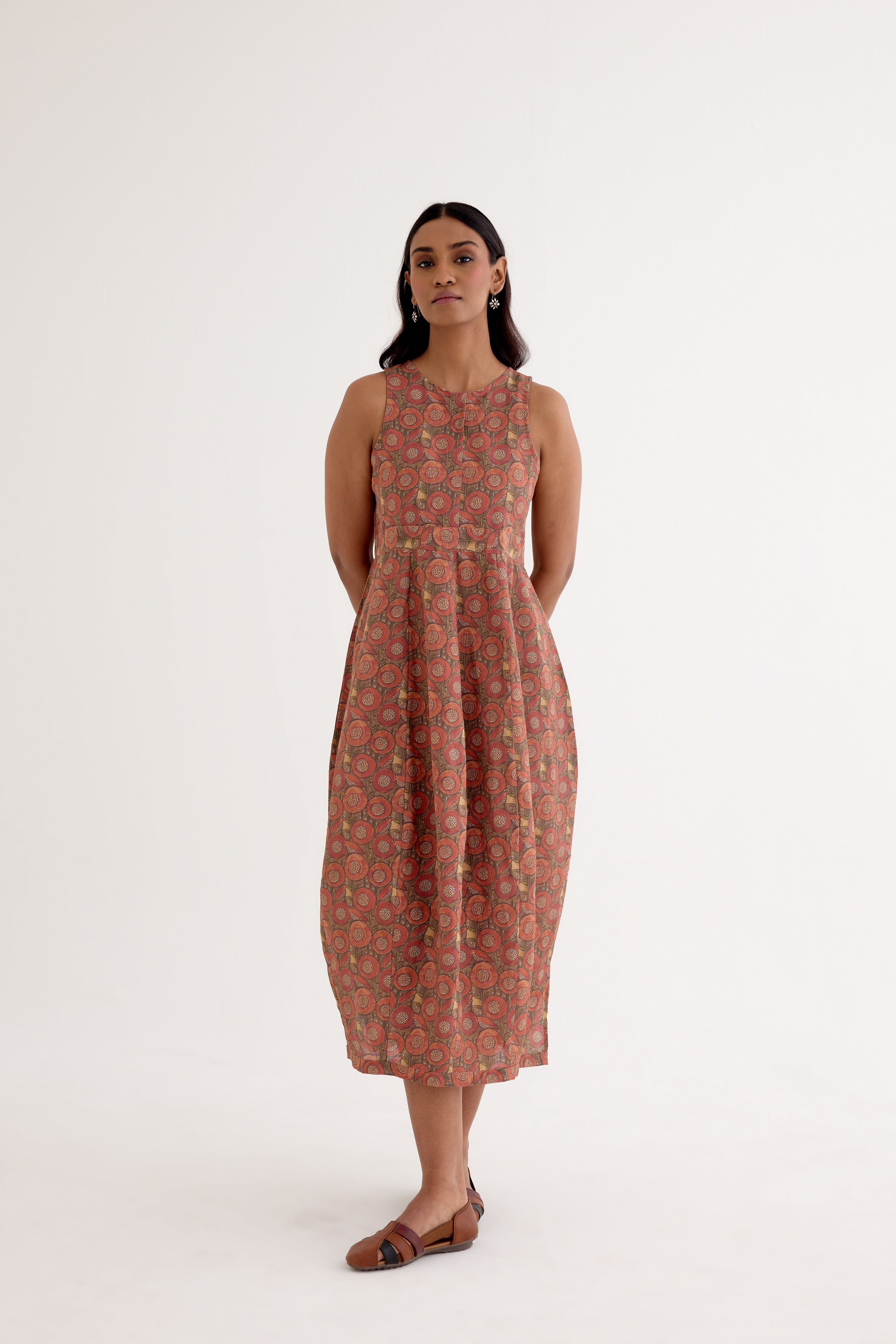 Balloon Dress Rust (10049785495851)