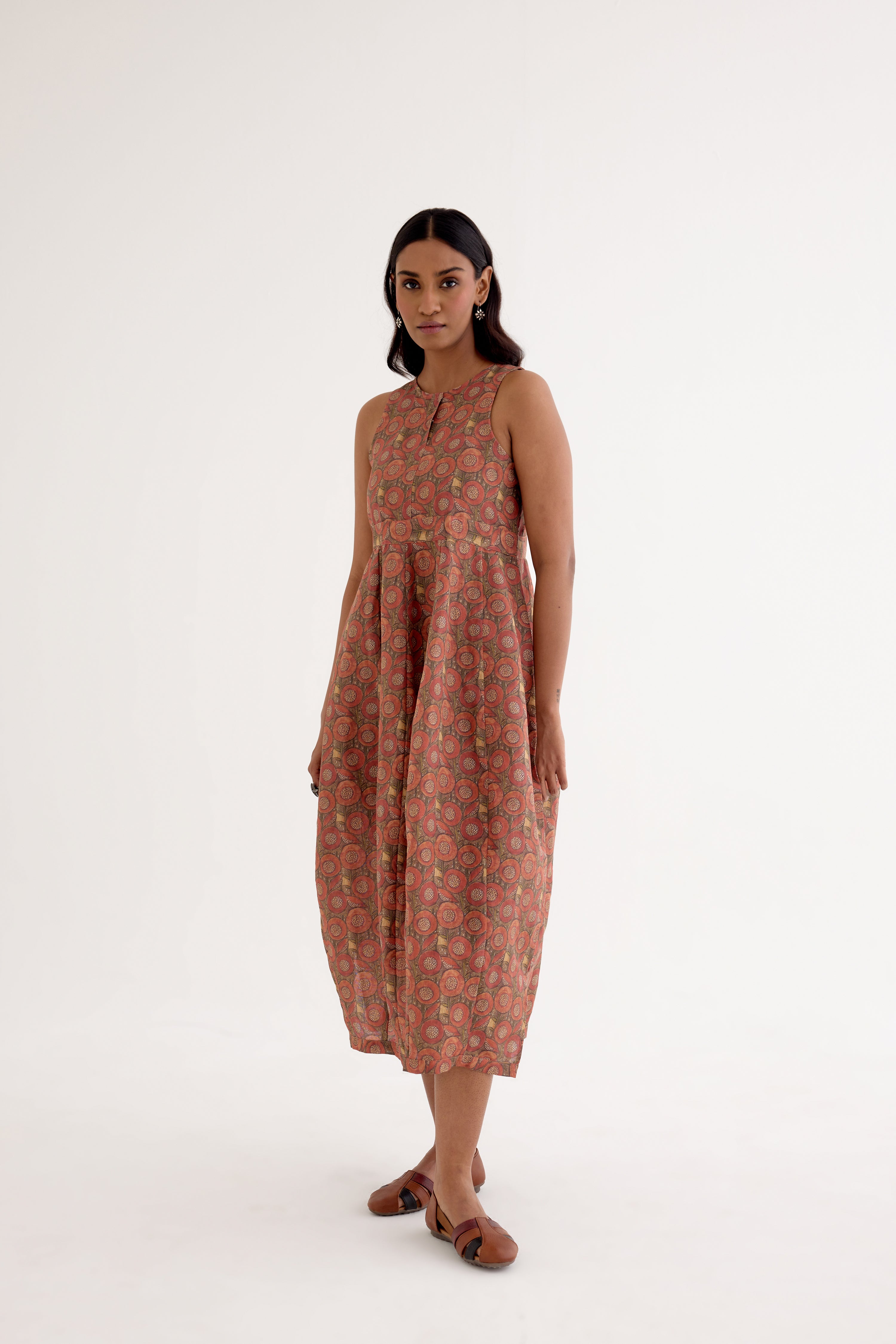 Balloon Dress Rust (10049785495851)