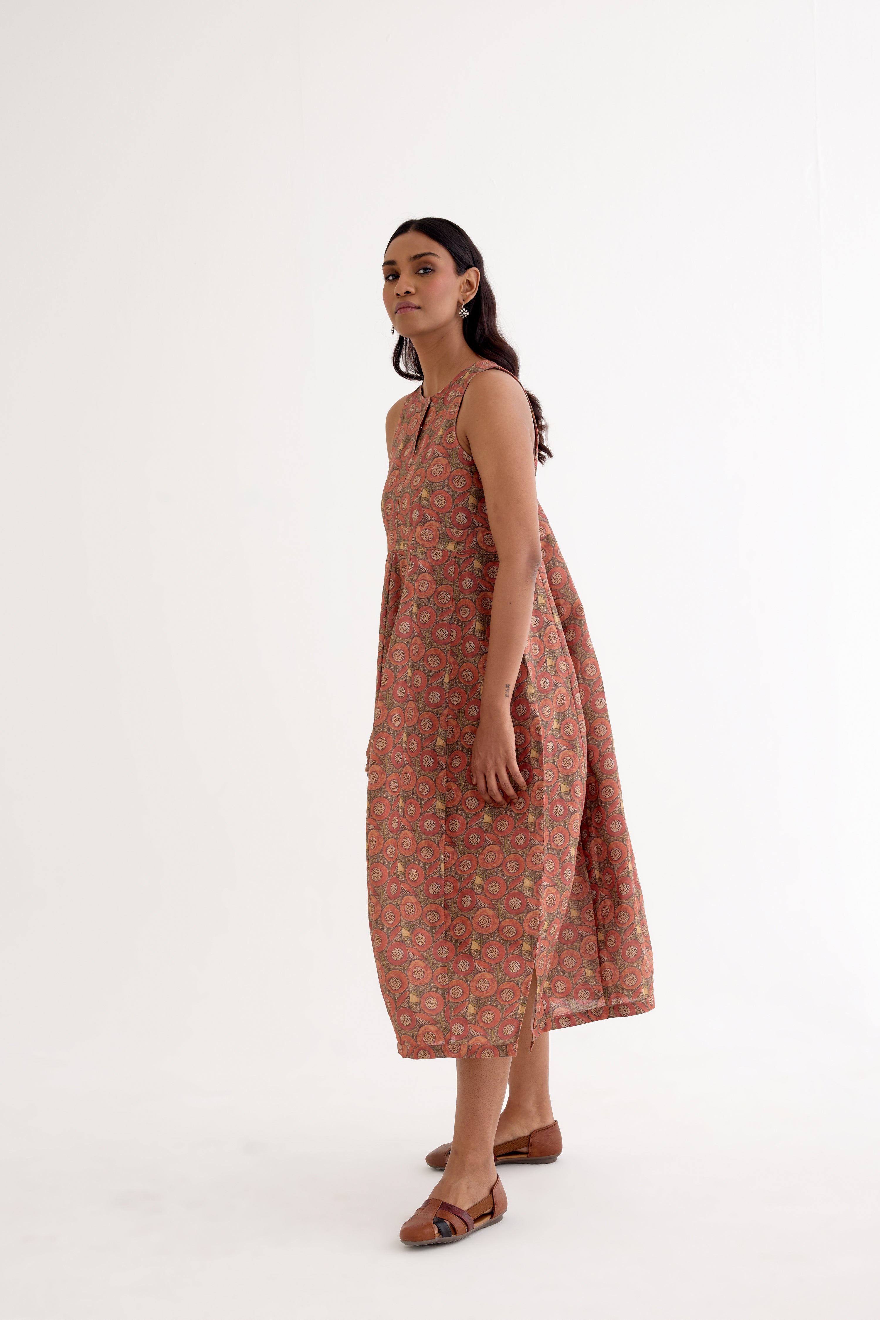 Balloon Dress Rust (10049785495851)