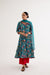 Tropical Block Printed Kurta Sea Green Red (10040145051947)