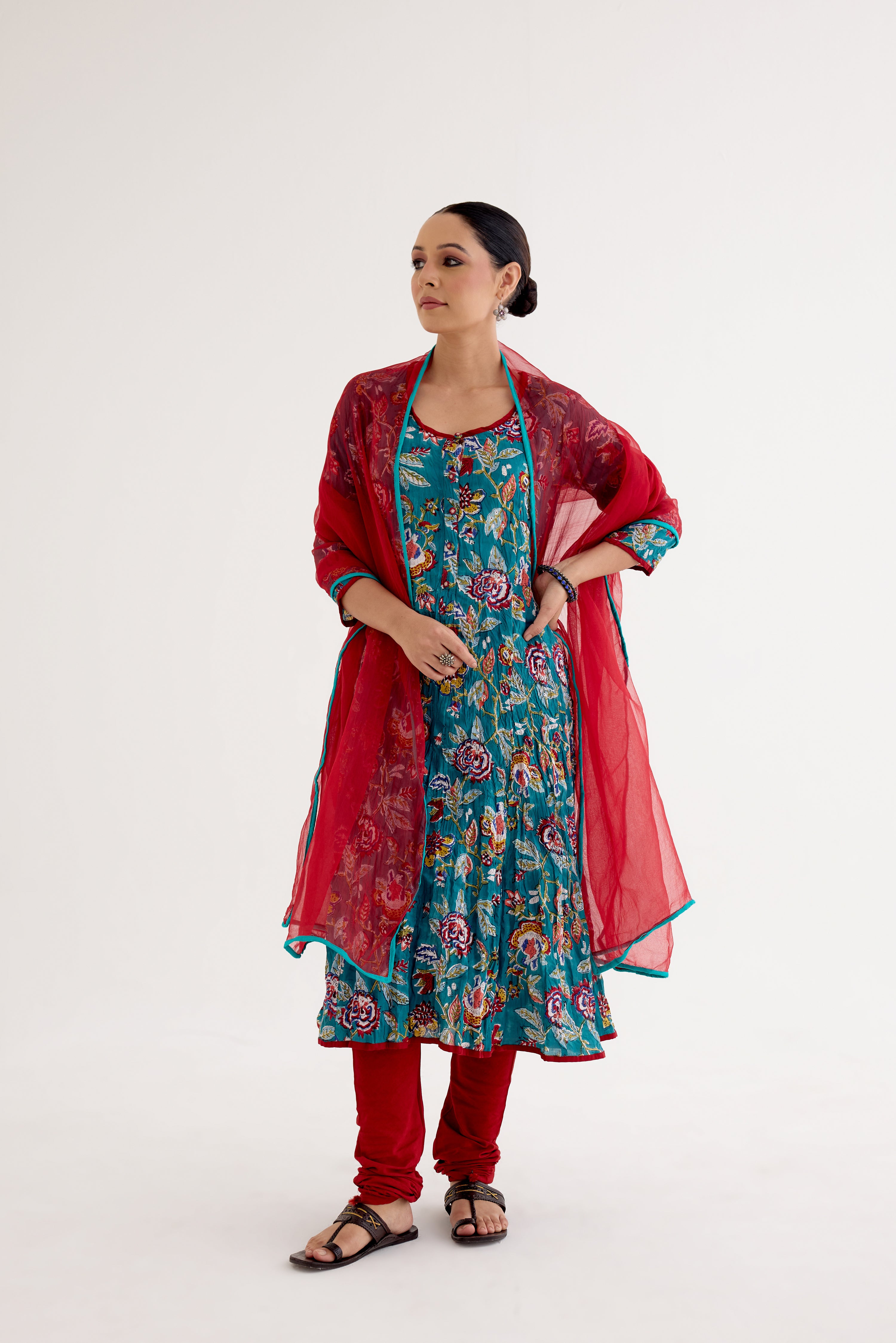 Tropical Churidar Red (10040151212331)