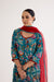 Tropical Block Printed Kurta Sea Green Red (10040145051947)