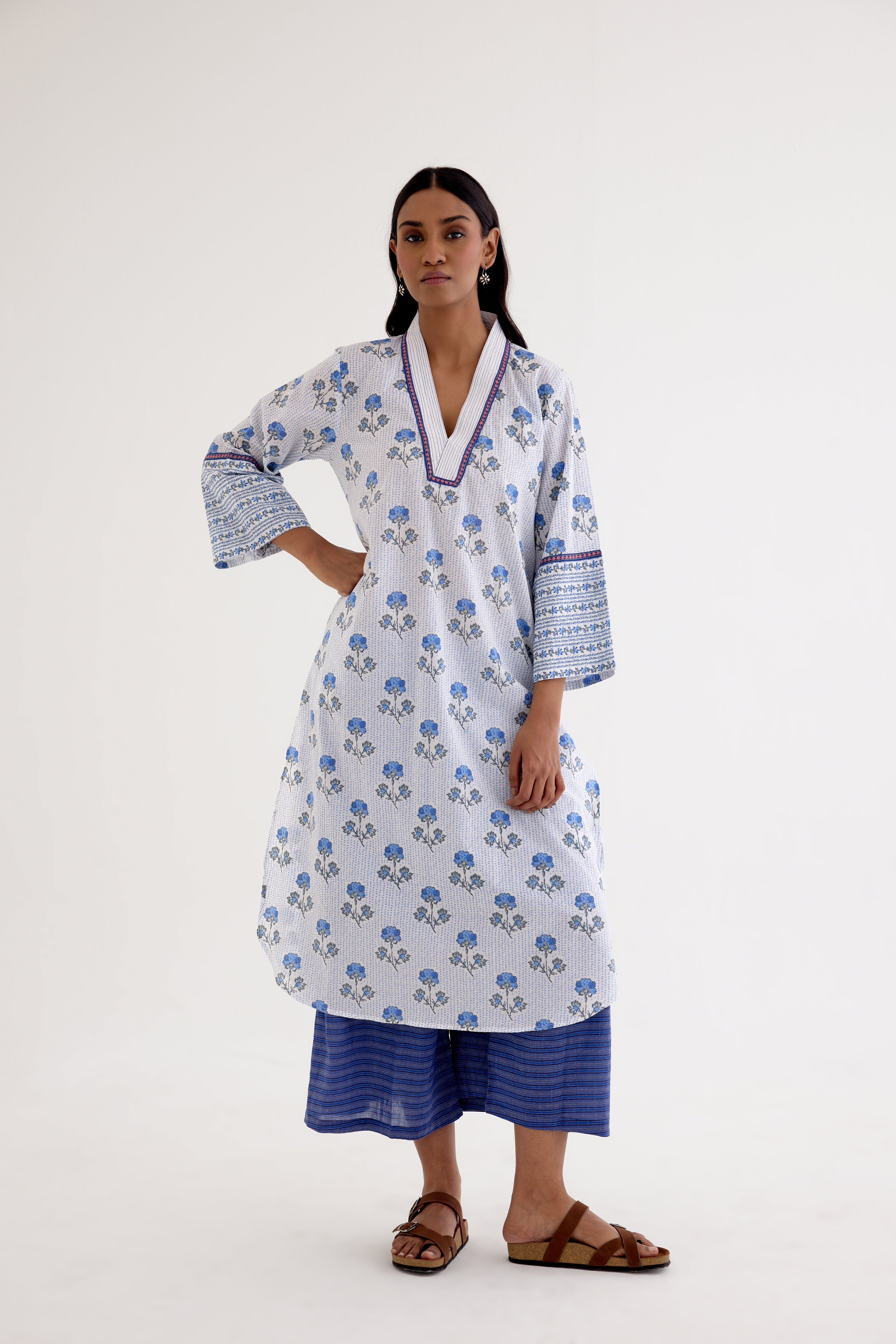 Mabel Co-ord White Blue (10040162844971)