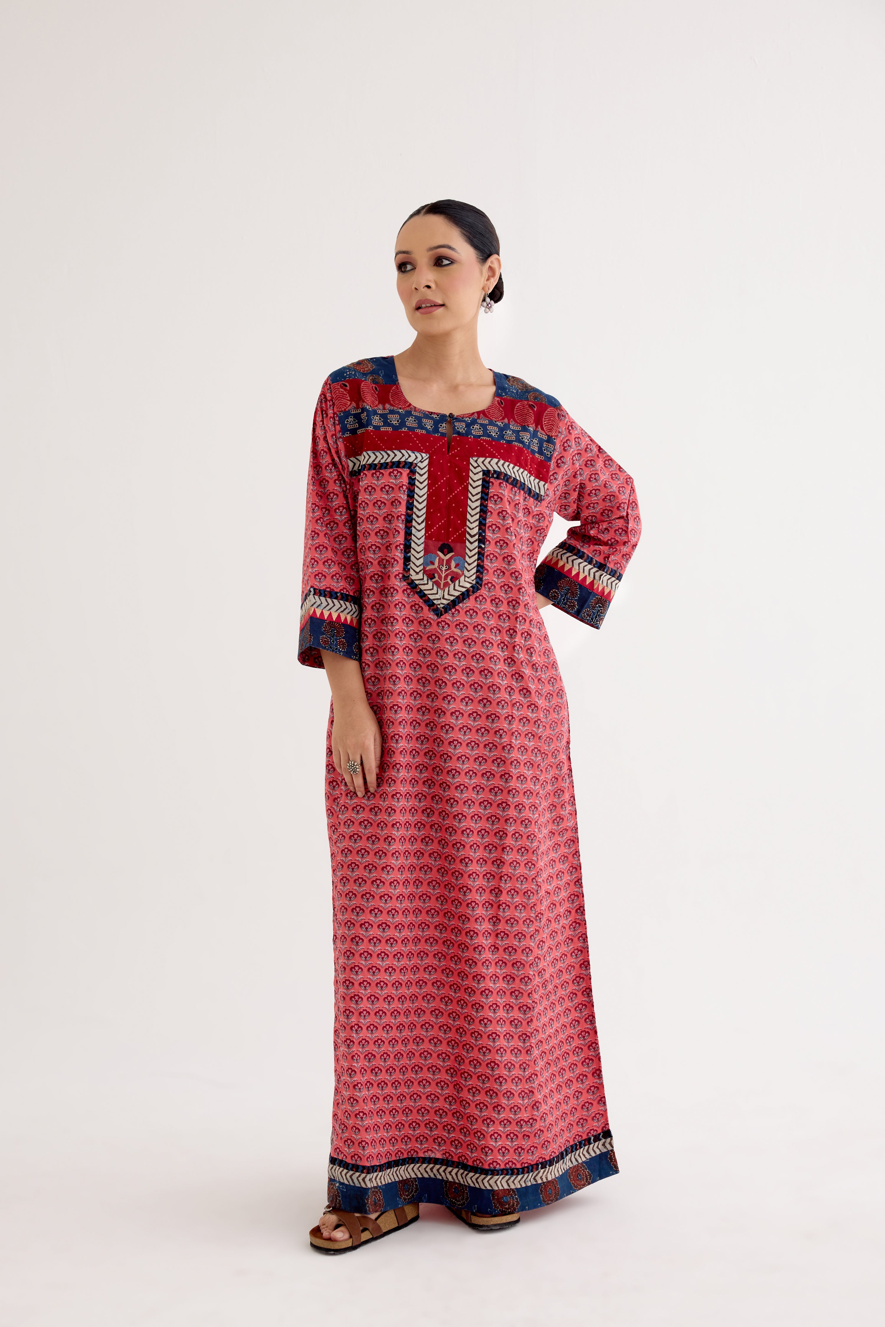 Rozana Caftan Peach Red (10040298176811)