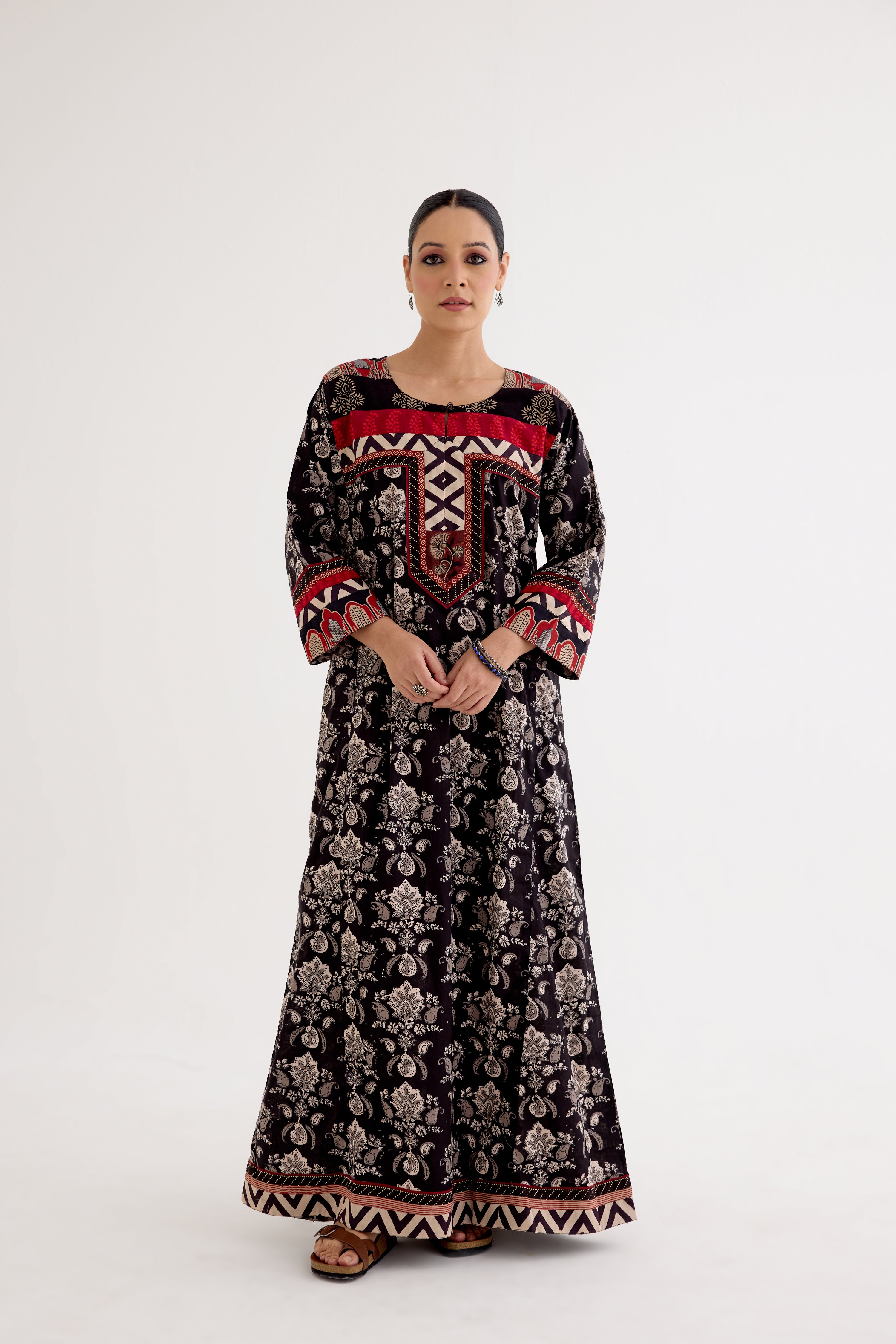 Rozana Caftan Black Grey (10040305156395)