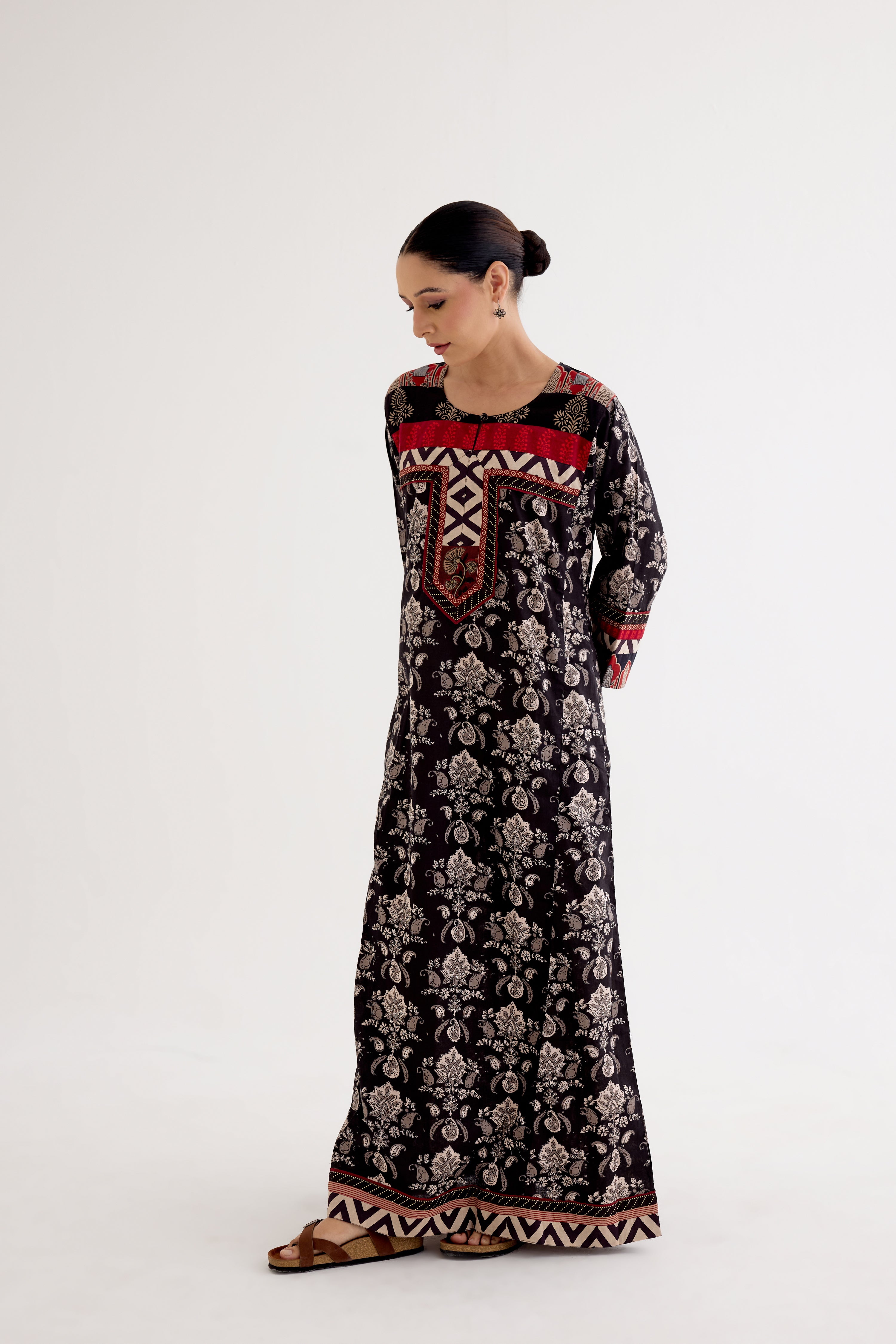 Rozana Caftan Black Grey (10040305156395)