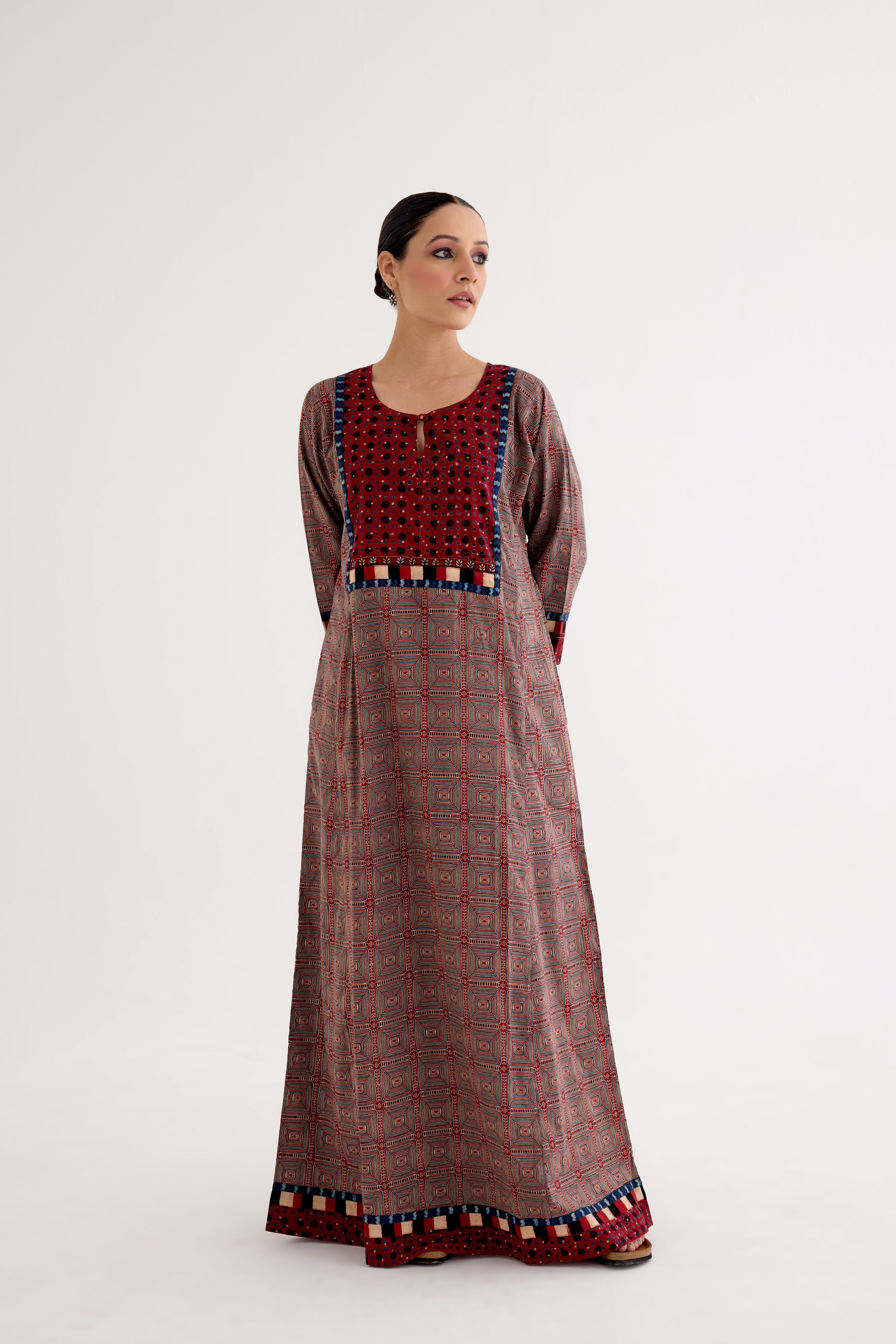 Rozana Caftan Maroon (10049788379435)