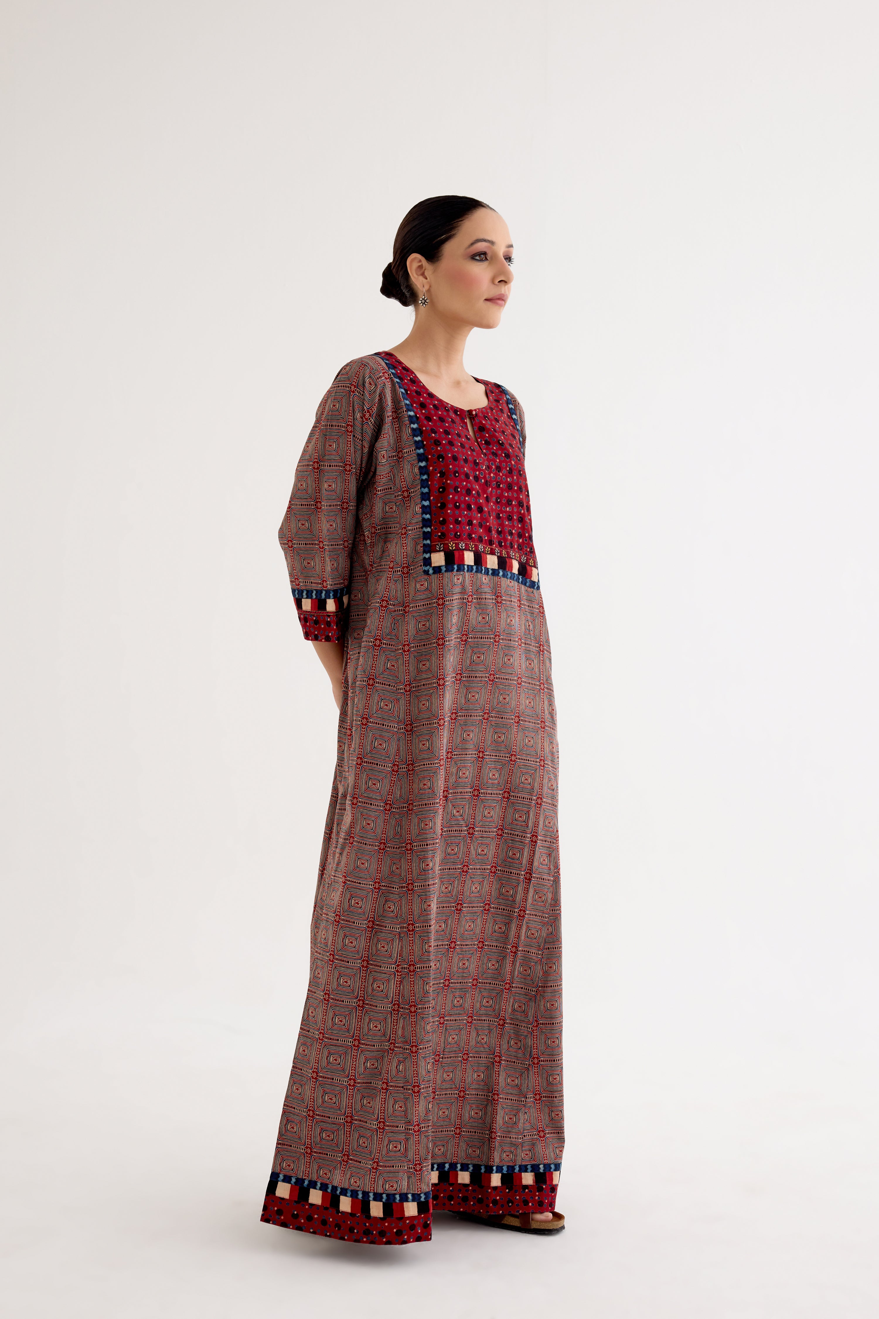 Rozana Caftan Maroon (10049788379435)