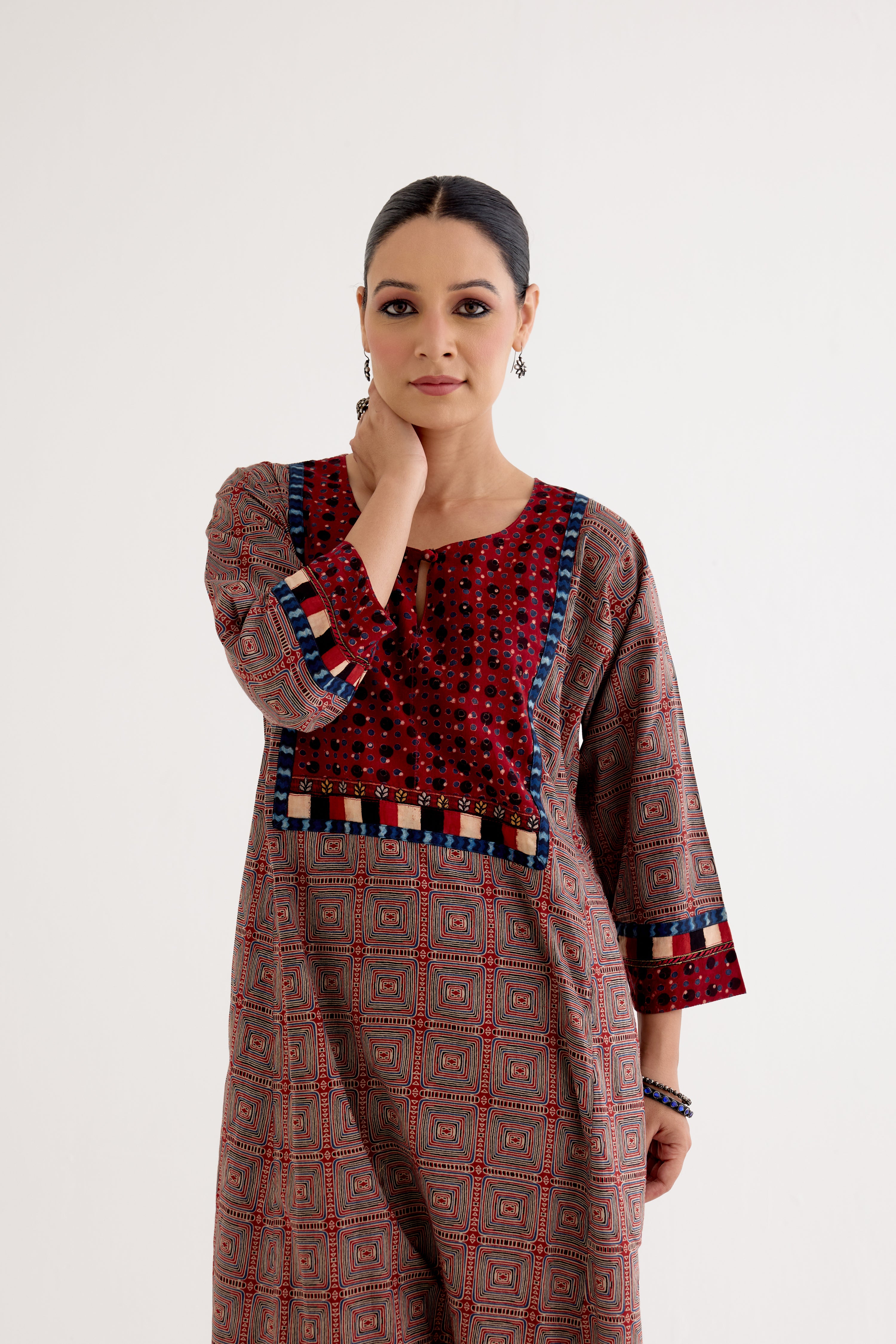 Rozana Caftan Maroon (10049788379435)