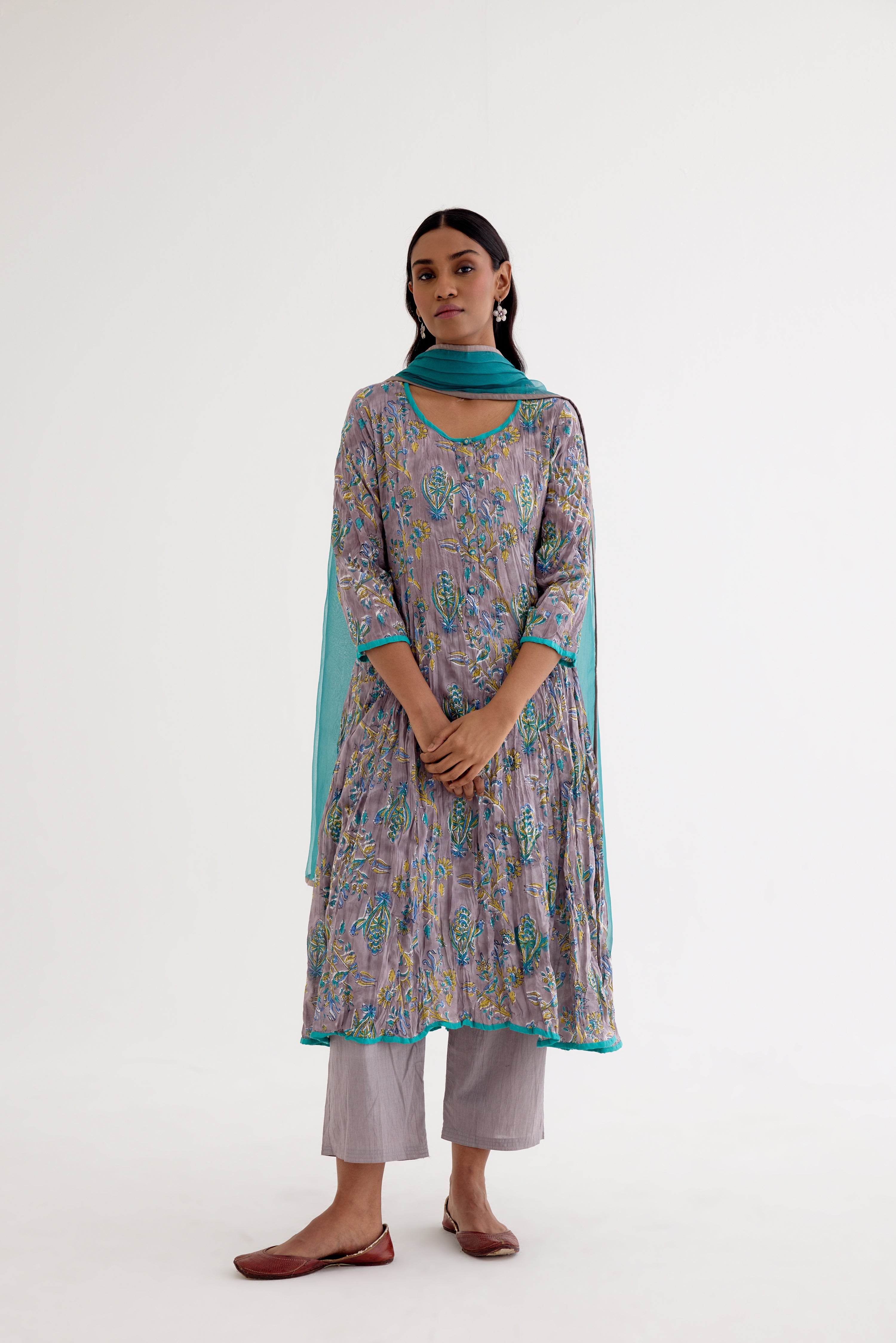 Tropical Kurta Grey (10049765048619)