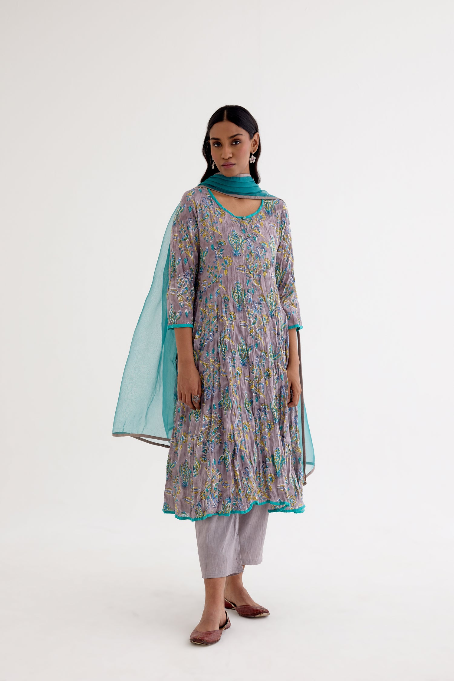 Tropical Kurta Grey (10049765048619)