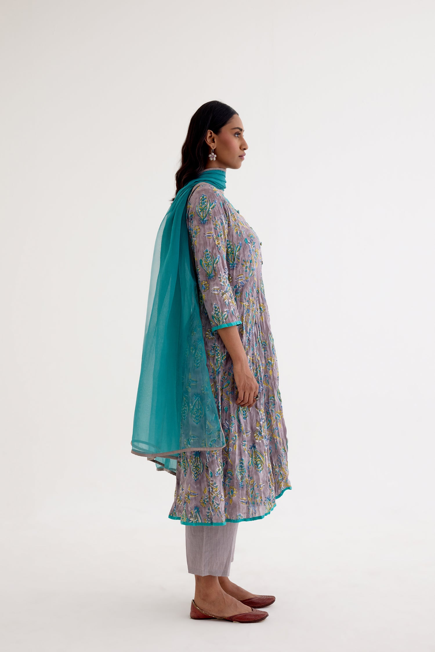 Tropical Kurta Grey (10049765048619)