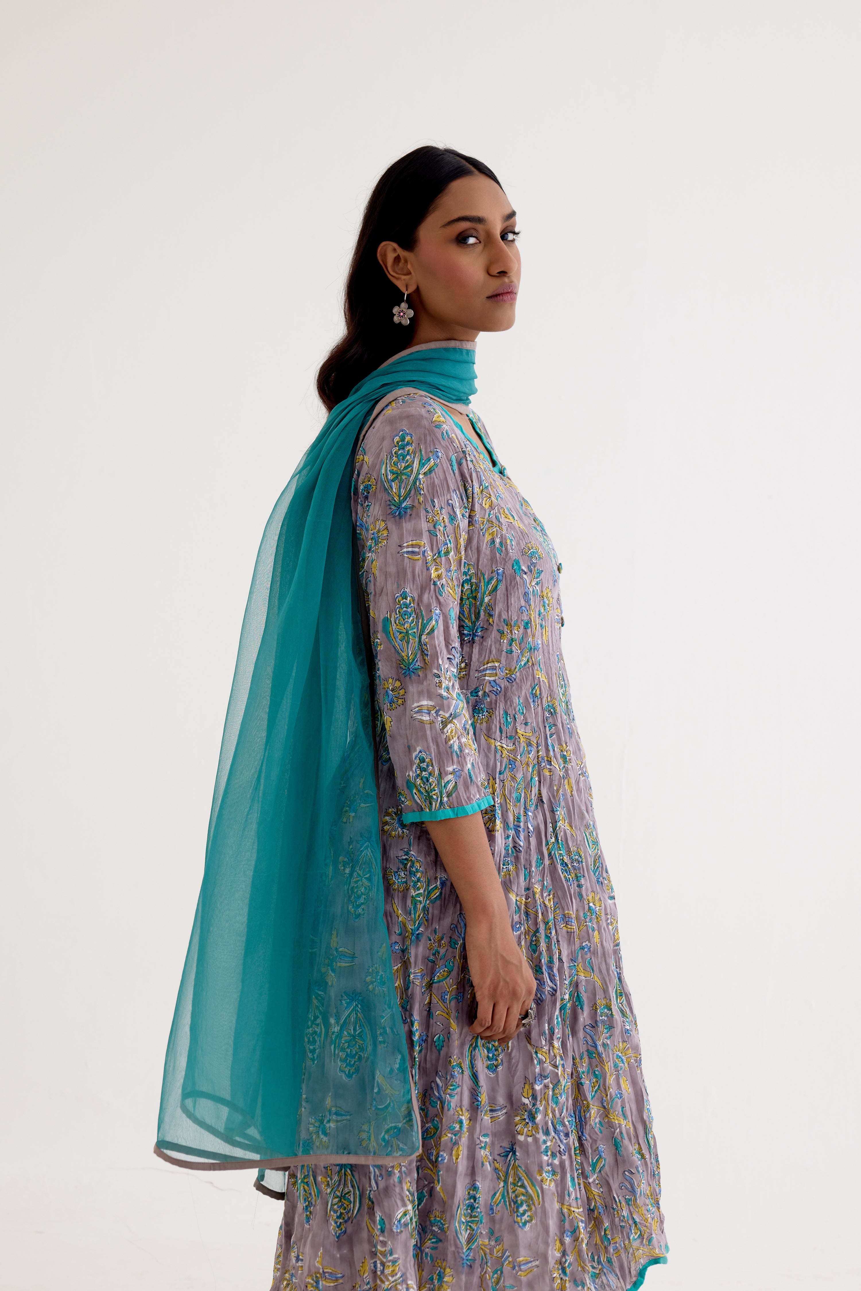 Tropical Dupatta Sea Green (10049767670059)