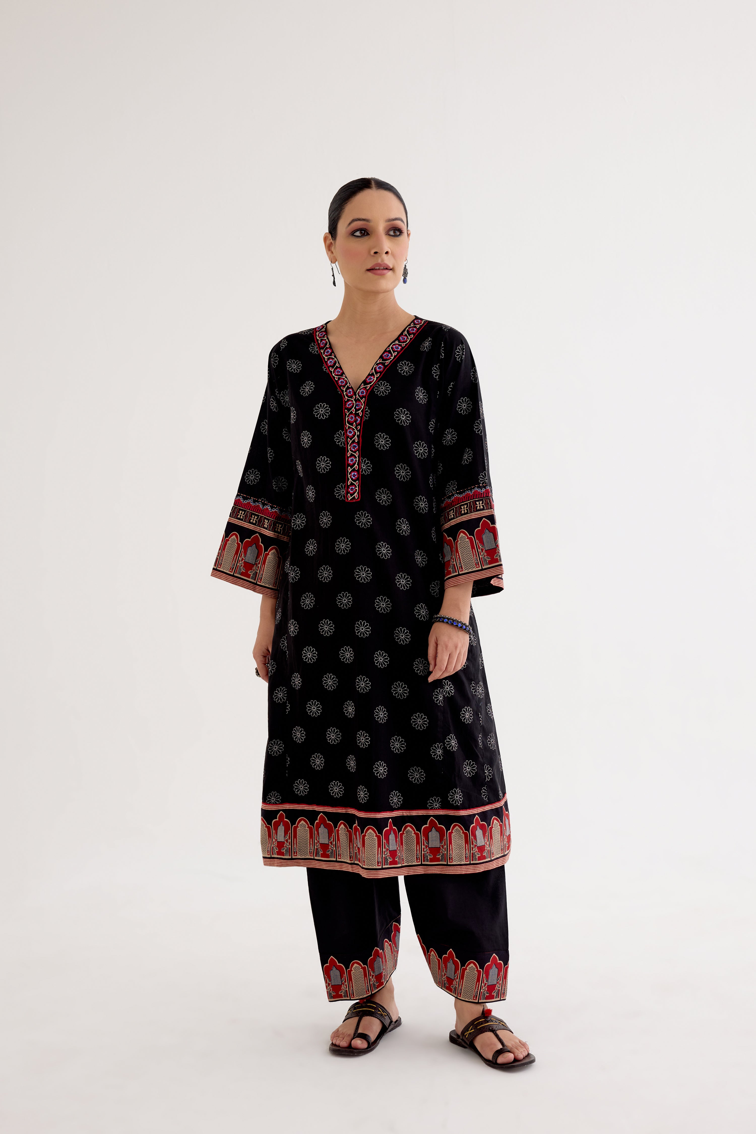 Phiran Printed Kurta Black (10040141447467)