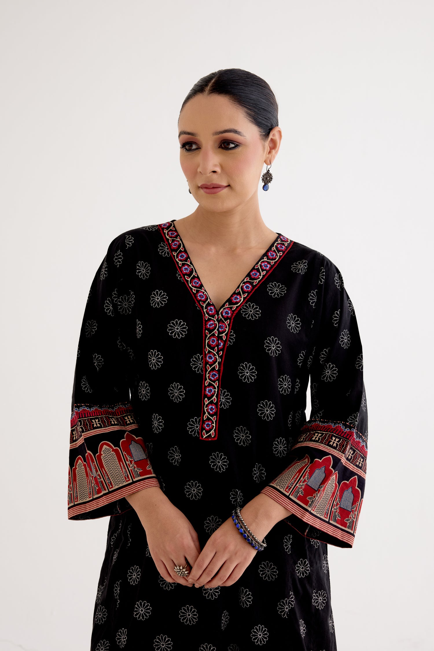 Phiran Printed Kurta Black (10040141447467)