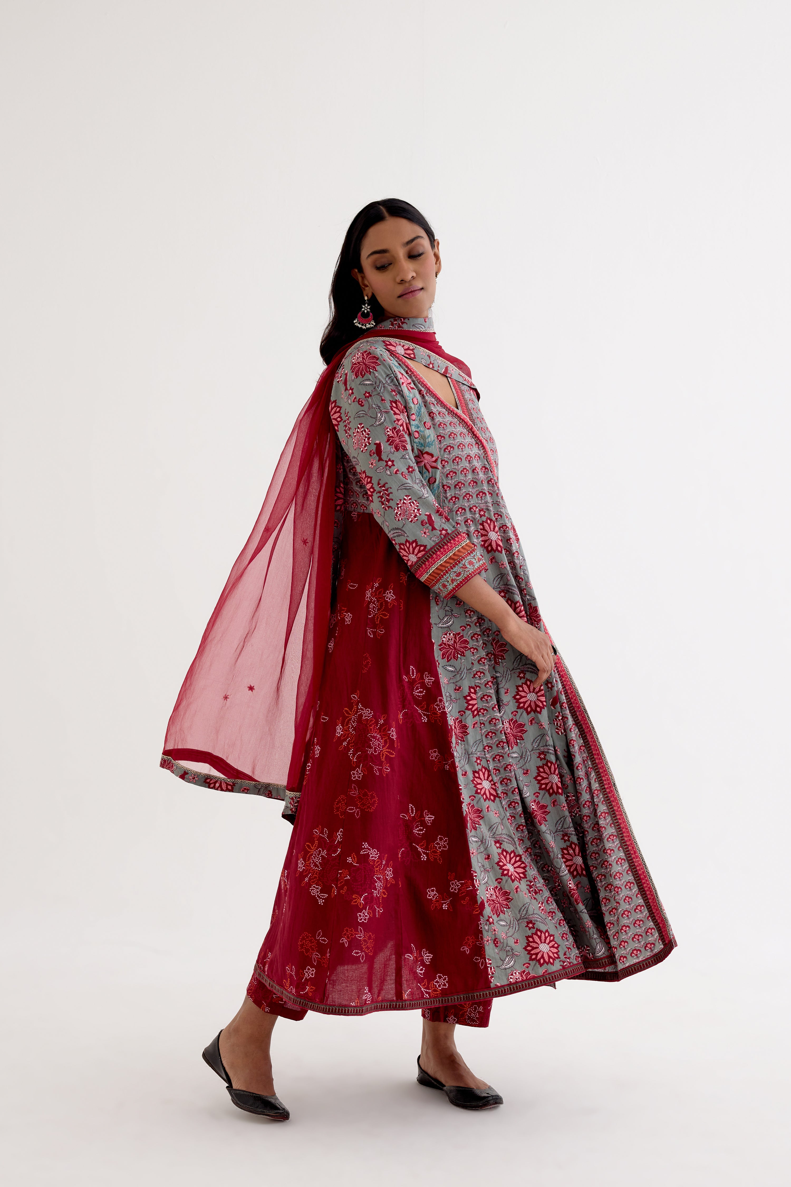 Ira  Dupatta Dark Pink (10049623949611)