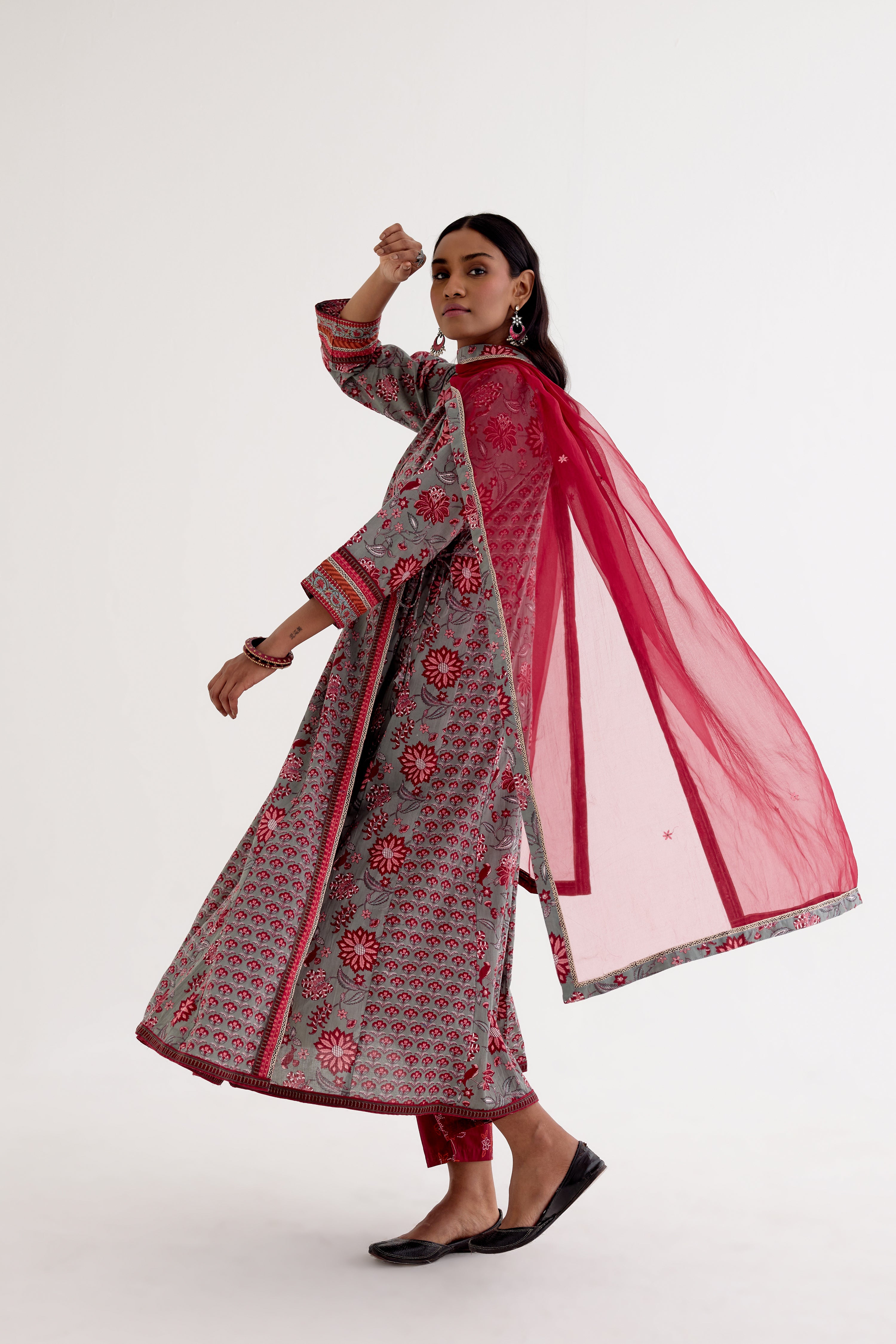 Ira  Dupatta Dark Pink (10049623949611)