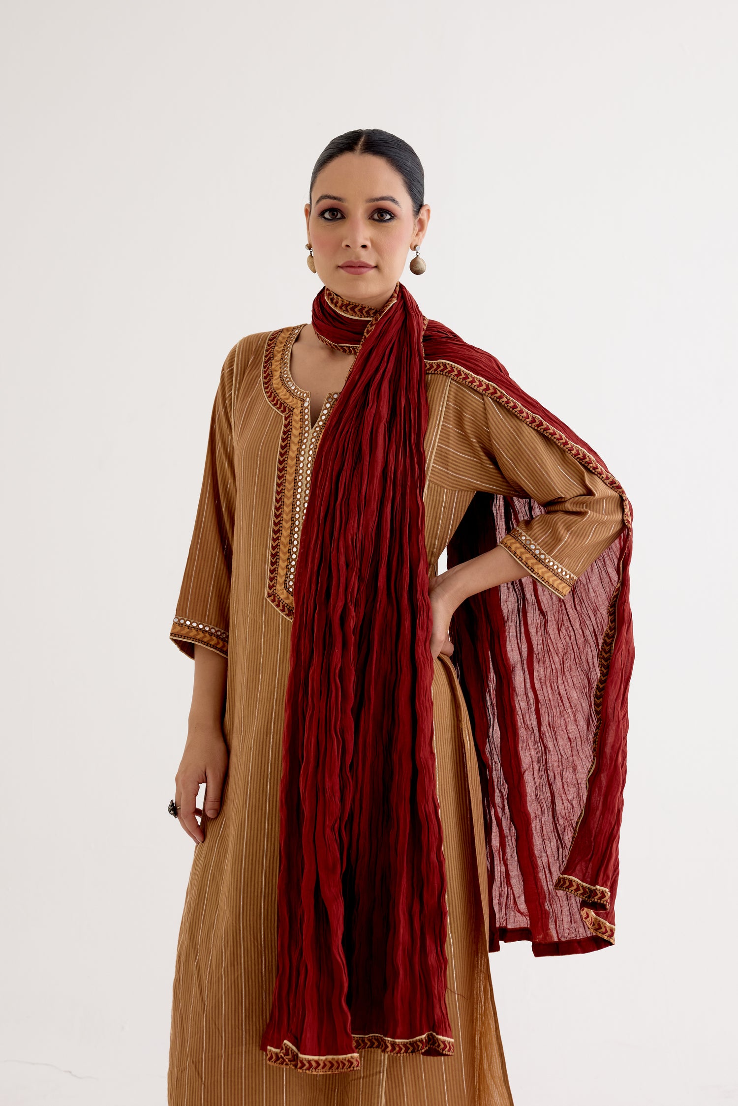 Dienne Dupatta Maroon (10040157077803)
