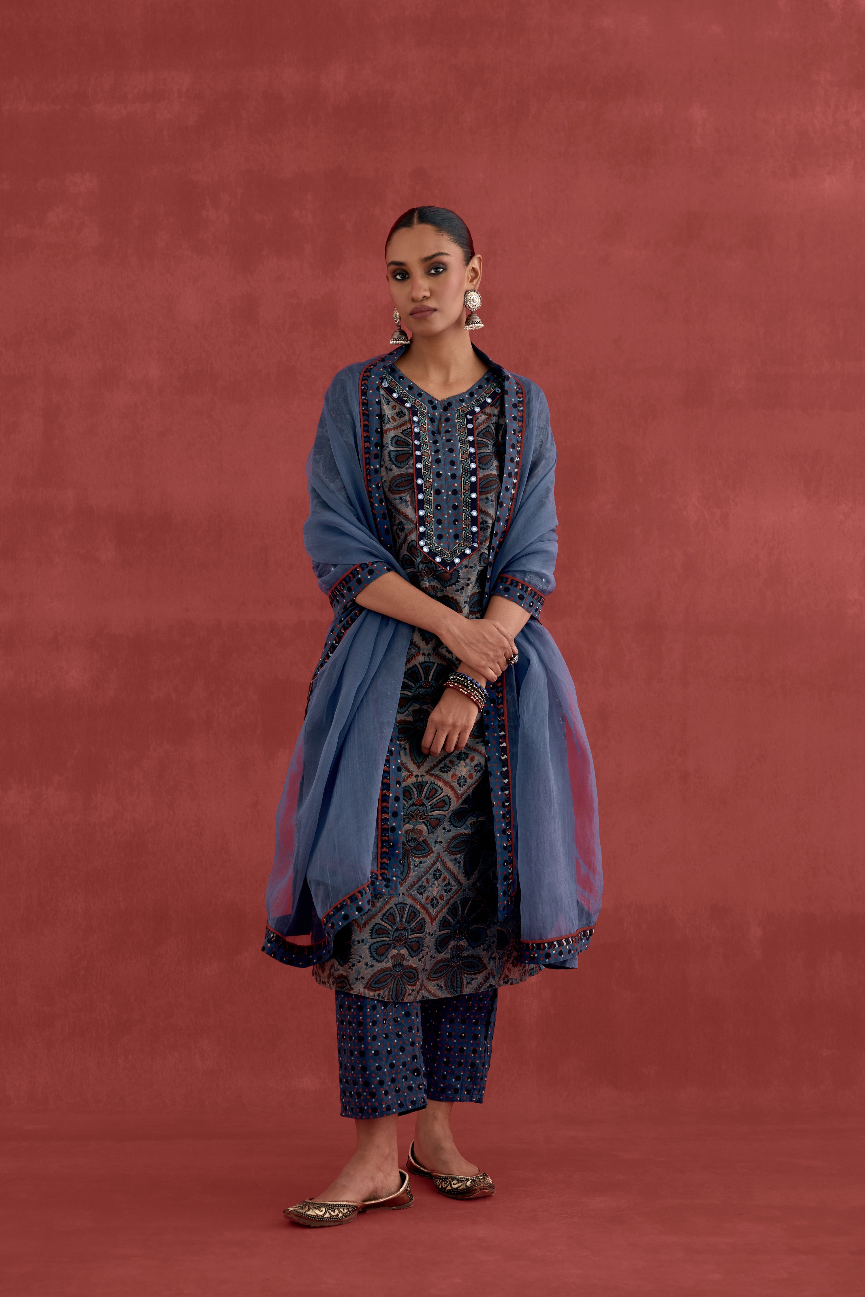 Medh Dupatta Blue (10039935271211)