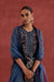 Adara Chanderi Vanaspati Block Printed Kurta Blue (10039928488235)