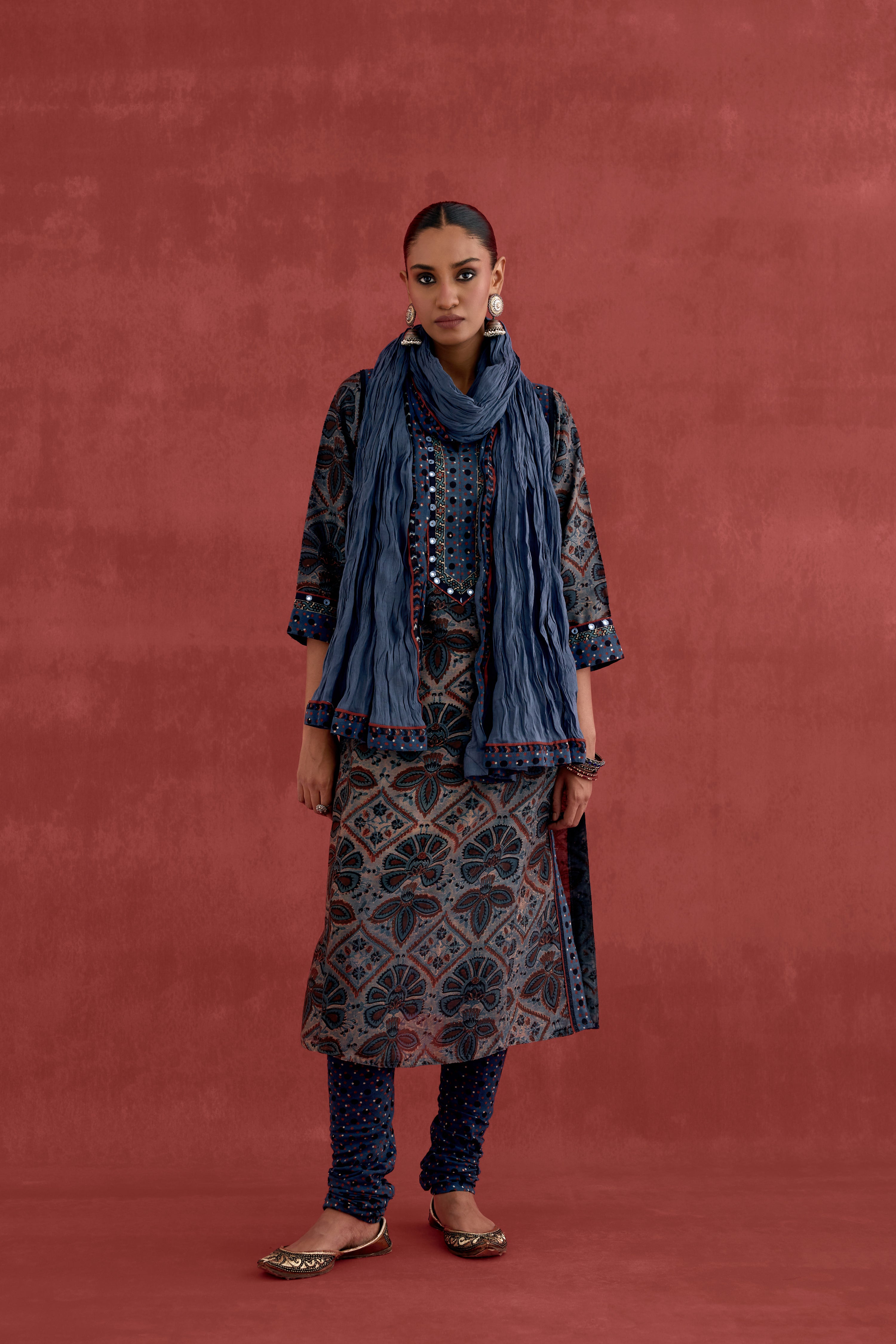 Rozana Ajrakh Bottom Blue (10039934124331)